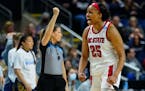 North Carolina State forward Kayla Jones is known for her ability to distribute the ball and shoot the three.