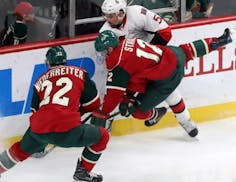 Eric Staal and Nino Niederreiter (22) are two of the players the Wild needs to make decisions about protecing as the NHL expansions draft to fill the 