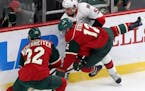 Eric Staal and Nino Niederreiter (22) are two of the players the Wild needs to make decisions about protecing as the NHL expansions draft to fill the 