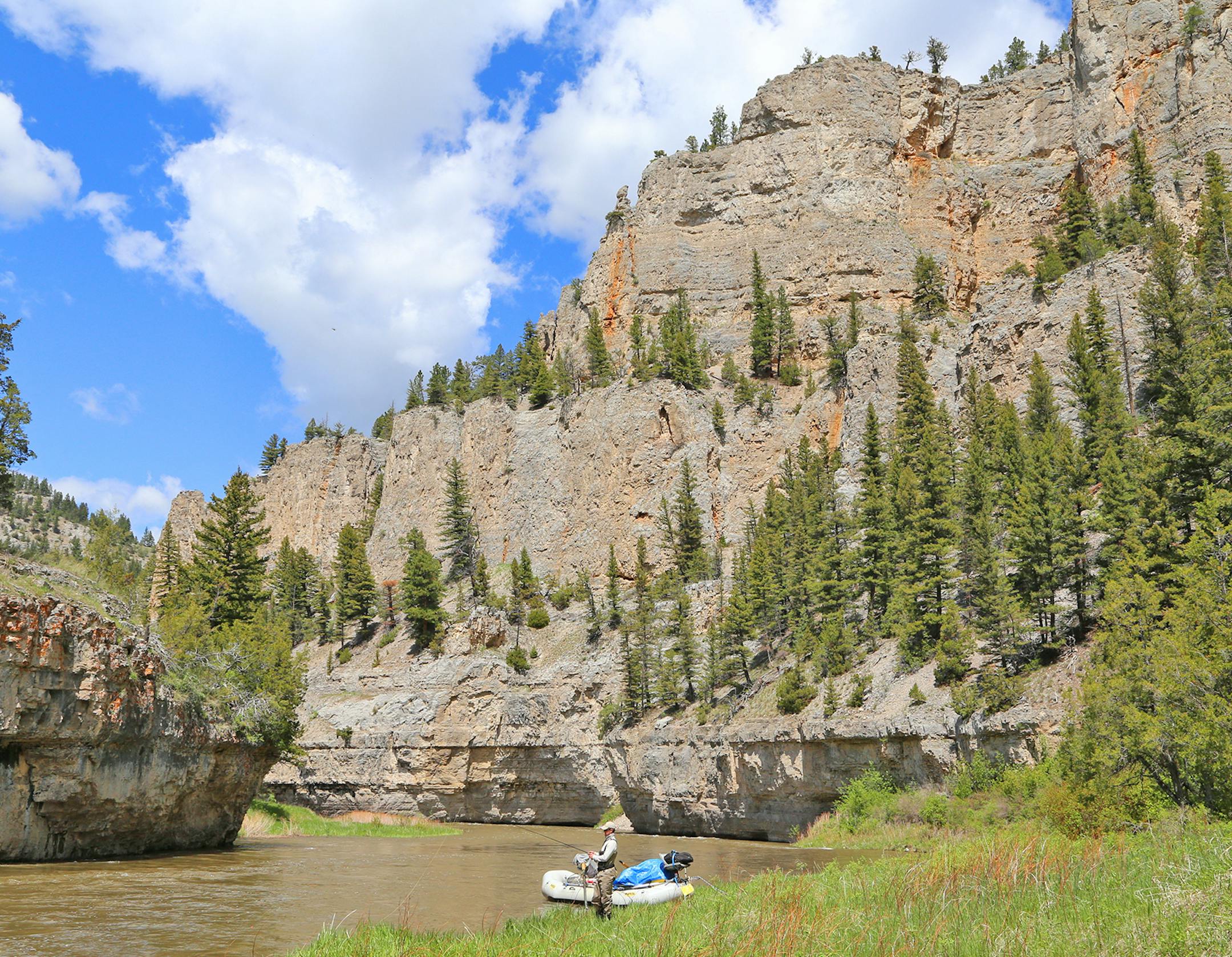 When the sun shines the atmosphere for rafters on Montana's Smith River is bucolic. On a recent 60-mile, five-day float down the river by Dennis Anderson, however, the weather often turned chilly and tempetuous. As are lakes and river in the Boundary Waters Canoe Area Wilderness, waters of the Smith River ó a unique waterway in North America whose access is determined by lottery ó is threatened by a proposed mine.