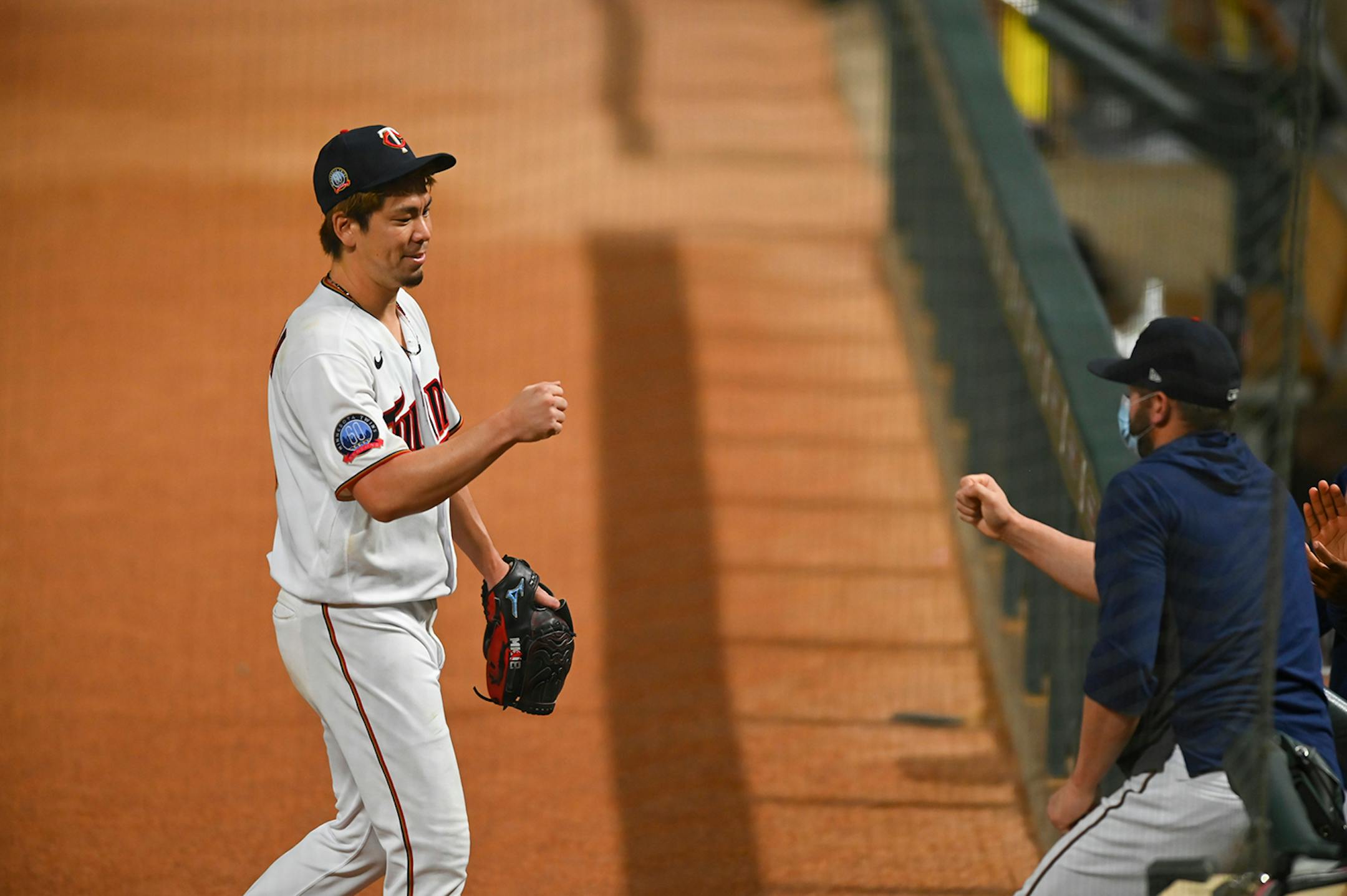 Minnesota Twins starting pitcher Kenta Maeda (18) ninth inning.