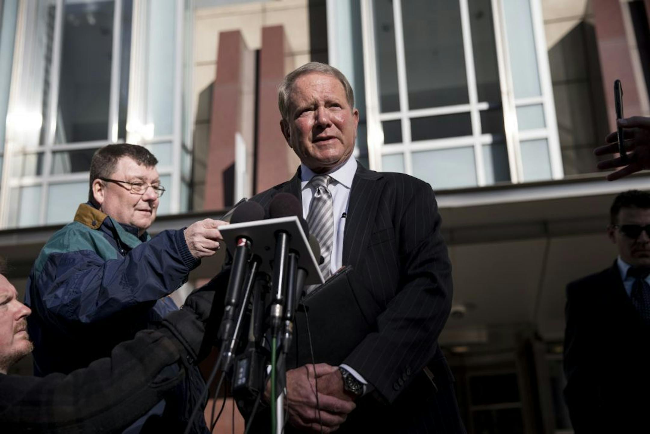 The Wetterling attorney Doug Kelley spoke outside the U.S. Courthouse on Monday morning shortly after the sentencing of Danny Heinrich on November 21, 2016, in Minneapolis, Minn.