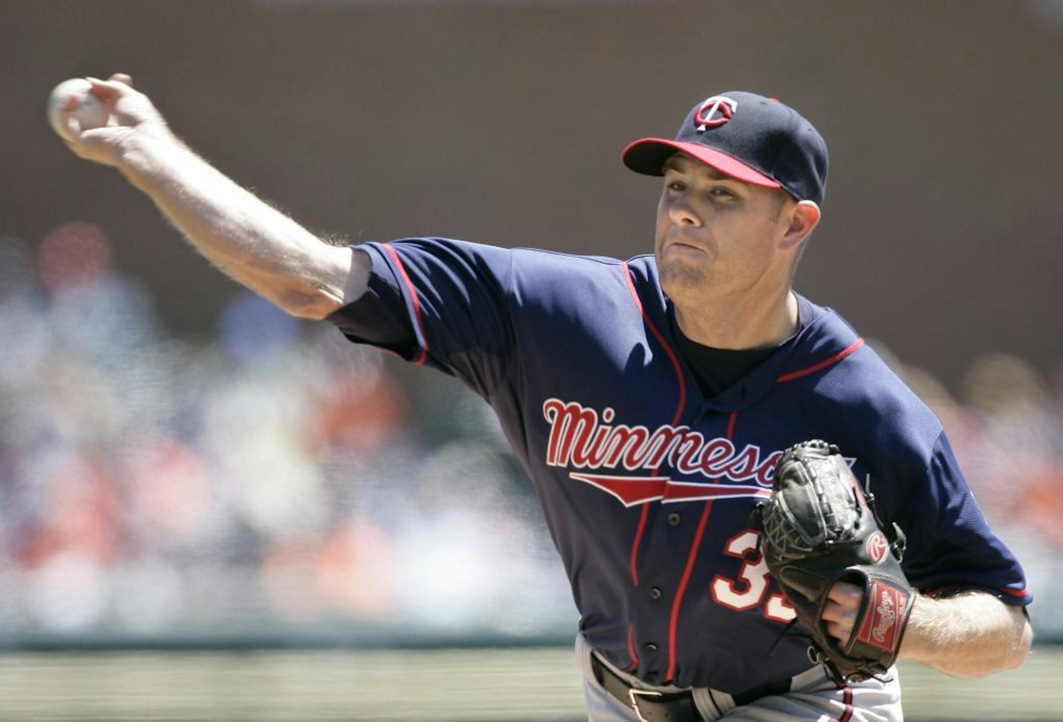 Minnesota Twins starter P.J. Walters pitches against the Detroit Tigers in the second inning of a baseball game, Thursday, May 17, 2012, in Detroit.