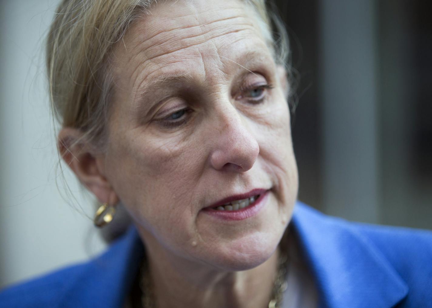 Attorney Susan Gaertner spoke to the media after Bill Davis made his first court appearance after facing criminal charges for fraud, theft and conspiracy. Davis was the executive director of Community Action of Minneapolis, a non-profit meant to serve low-income residents. ] Brian.Peterson@startribune.com St. Paul, MN - 9/14/2015