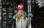 Olympic champion cross-country skier Jessie Diggins photographed at her home in Afton.