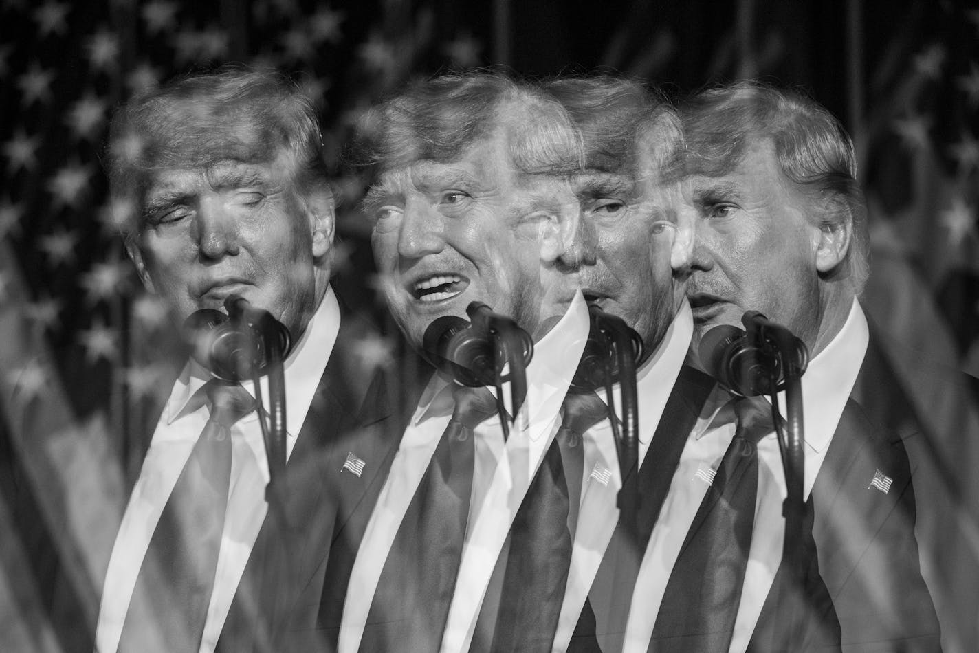 FILE — In a multiple-exposure photo, former President Donald Trump speaks at the North Carolina GOP Convention in Greenville, N.C. on June 5, 2021. There are now three clear indicators that criminal probes of Trump are rapidly reaching a conclusion, David French writes. (Damon Winter/The New York Times)