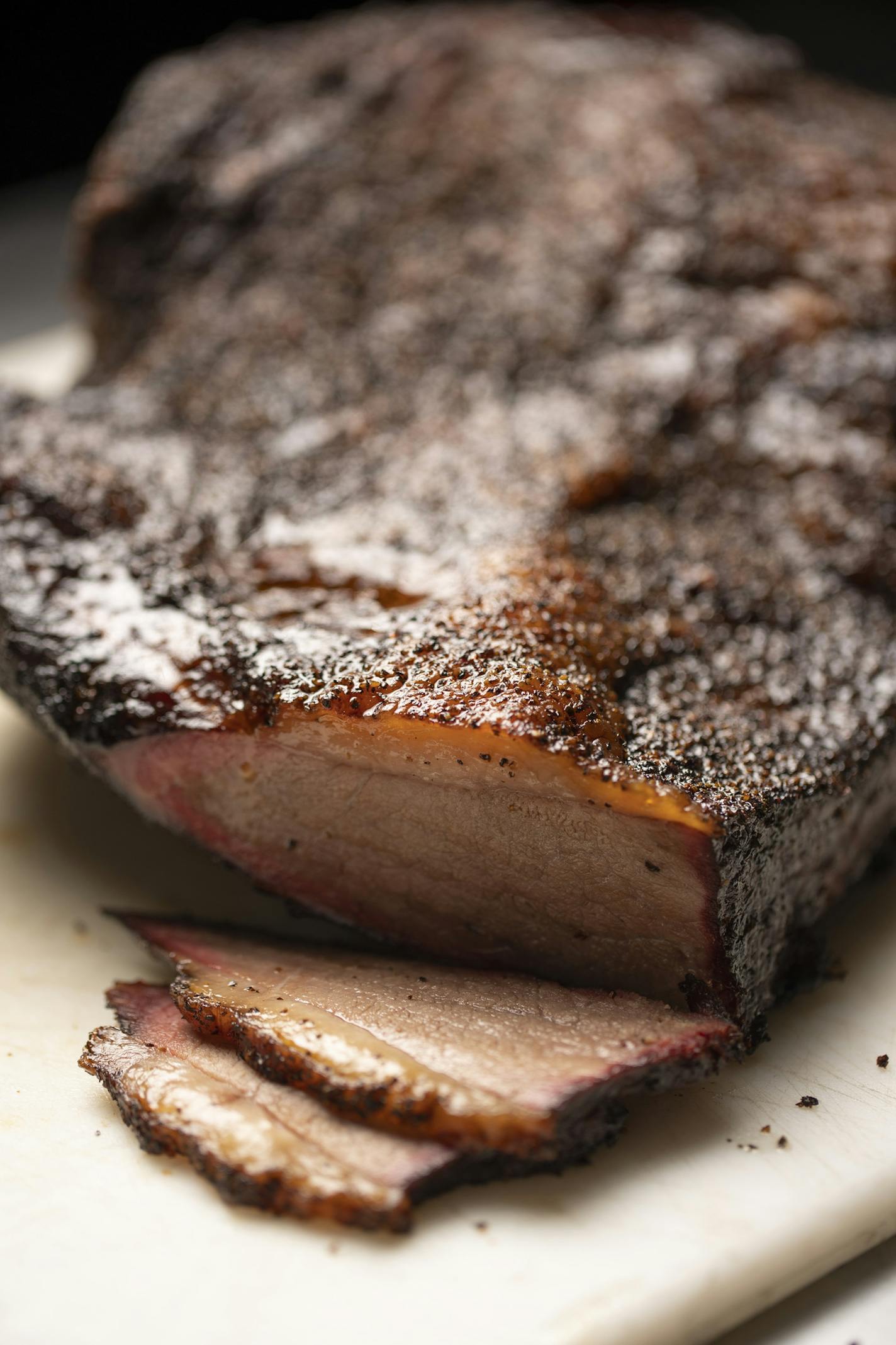 Revere Farms brisket fresh from the smoker. ] JEFF WHEELER &#x2022; jeff.wheeler@startribune.com Travail's entry on the barbecue scene in Northeast Minneapolis is MN BBQ on Lowry St. NE. Chef/owner Kale Thome was photographed on July 3, 2019 at his MN BBQ.