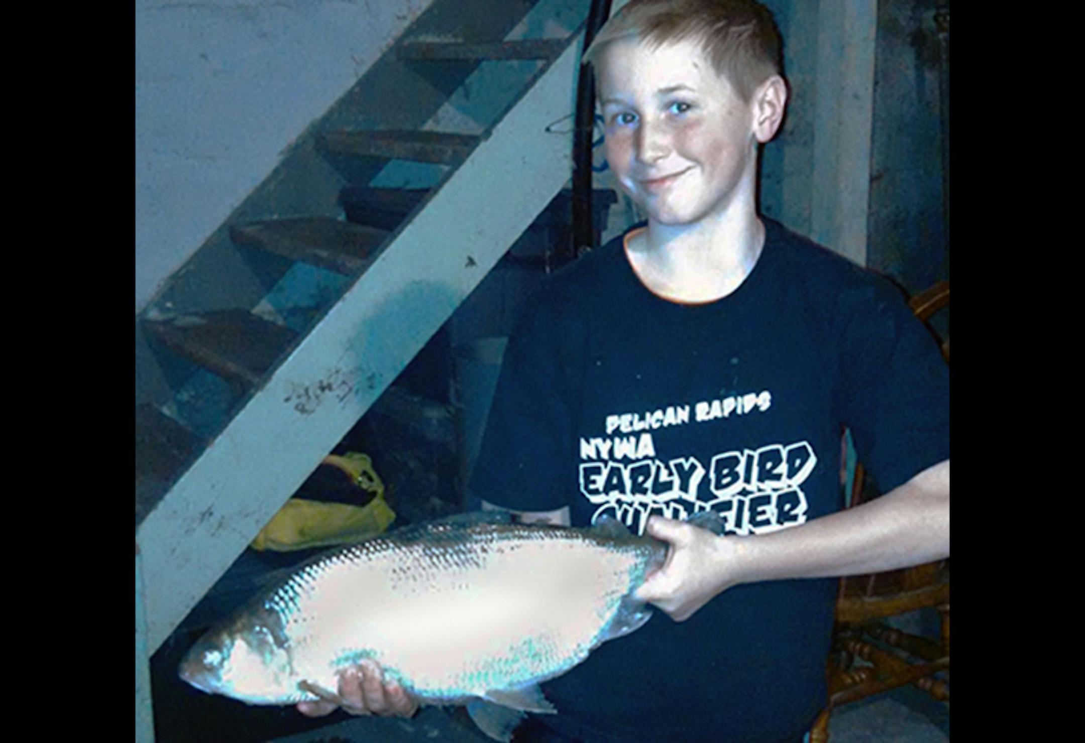 Austin Stoll caught a tullibee (also known as a cisco) weighing 5 pounds, 13 ounces, while fishing last month in Sybil Lake in Otter Tail County. It broke a 13-year-old state record by 2 ounces.