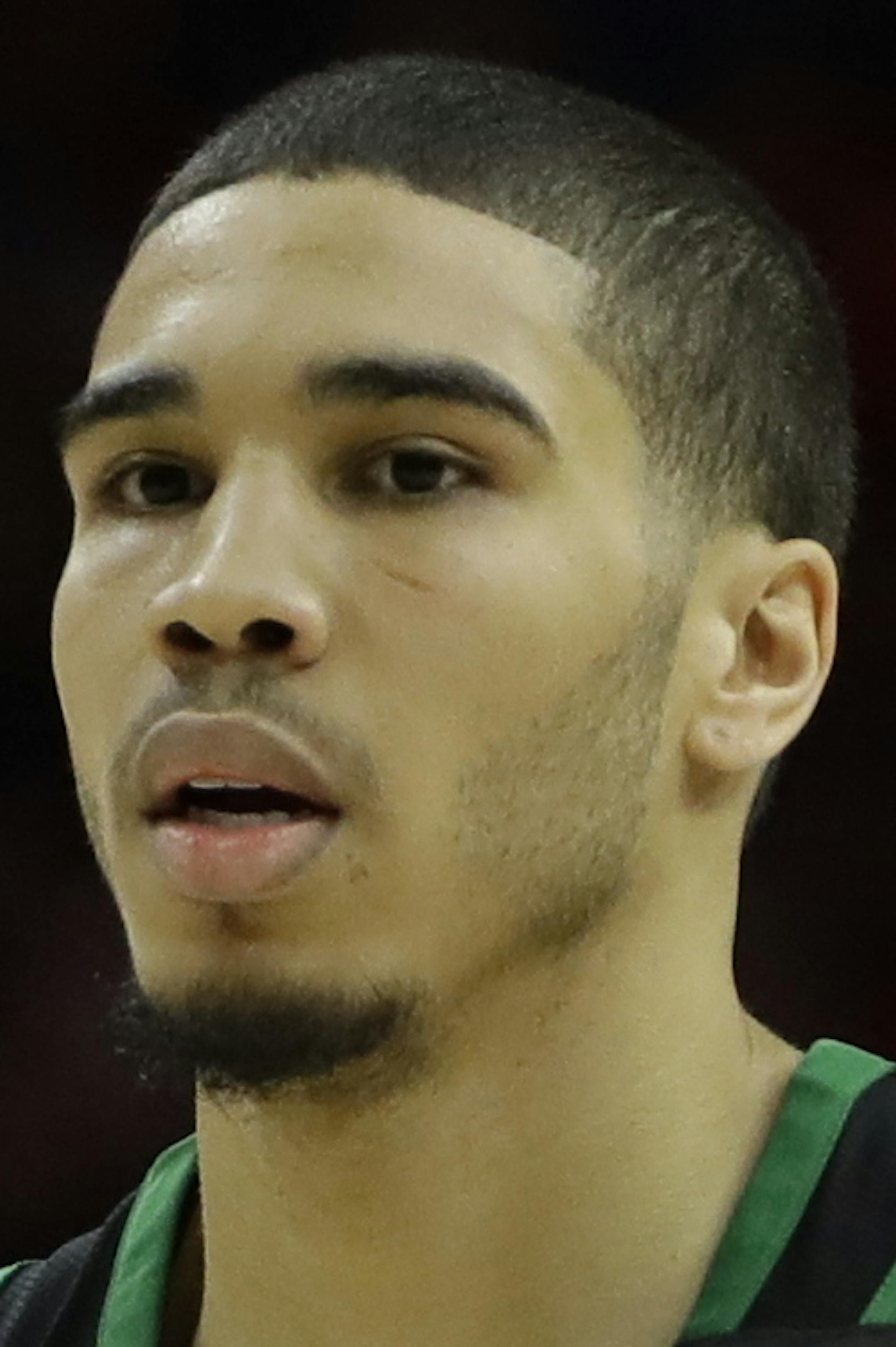 Boston Celtics' Jayson Tatum in action during Game 4 of an NBA basketball second-round playoff series against the Philadelphia 76ers, Monday, May 7, 2018, in Philadelphia. (AP Photo/Matt Slocum)
