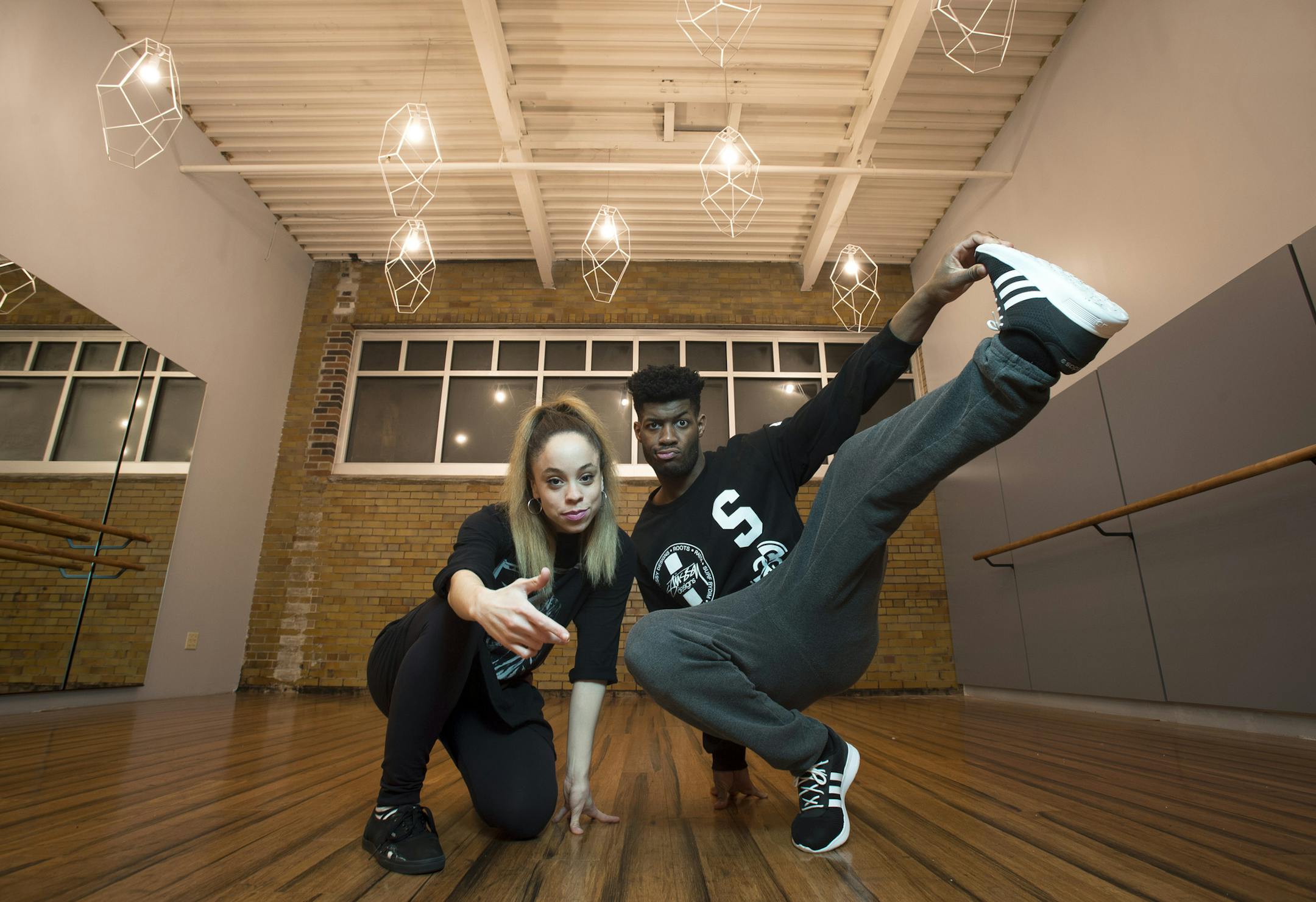 Shapeshift co-creative directors Ashley Selmer and Herb Johnson are pictured after practice Thursday night at Straightline Dance Fitness. ] (Aaron Lavinsky | StarTribune) Shapeshift is a different kind of local dance company. Led by choreographers Herb Johnson and Ashley Selmer, its 17 members blend hip-hop style with other forms of contemporary dance to tell stories about social issues. The two-year-old collective's show "XI:XI Awakening" opens at the Cowles Center Friday. Shapeshift was photog