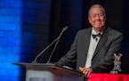 Twins announcer Dick Bremer receives the lifetime achievement honor at the Twins Diamond Awards at the Armory in Minneapolis in January. He is now ser