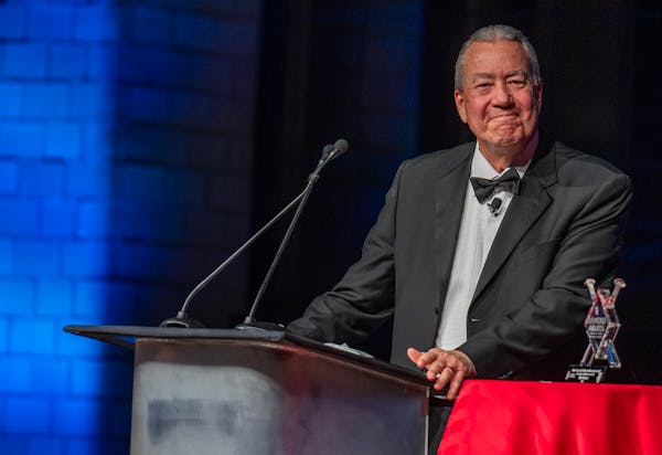 Twins announcer Dick Bremer receives the lifetime achievement honor at the Twins Diamond Awards at the Armory in Minneapolis in January. He is now ser