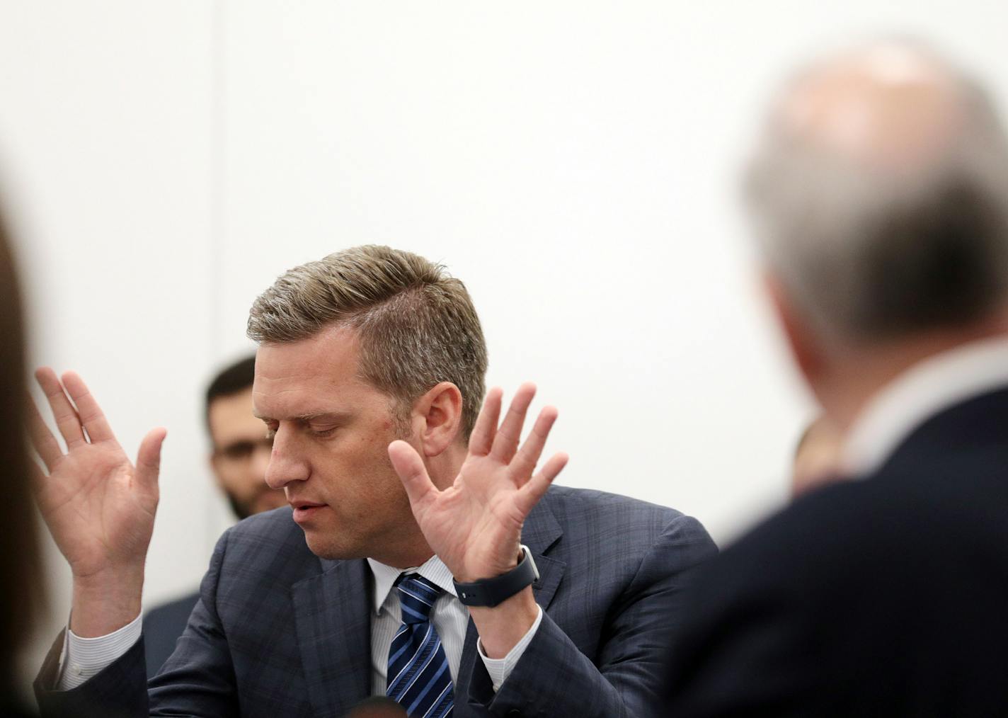 House Speaker Kurt Daudt spared with Gov. Mark Dayton during a meeting they held to discuss the possibility of a special session on health care Friday. ] ANTHONY SOUFFLE &#x2022; anthony.souffle@startribune.com Gov. Mark Dayton and House Speaker Kurt Daudt held a meeting to discuss the possibility of a special session on health care Friday, Dec. 16, 2016 at the Veterans Service Building in St. Paul, Minn.