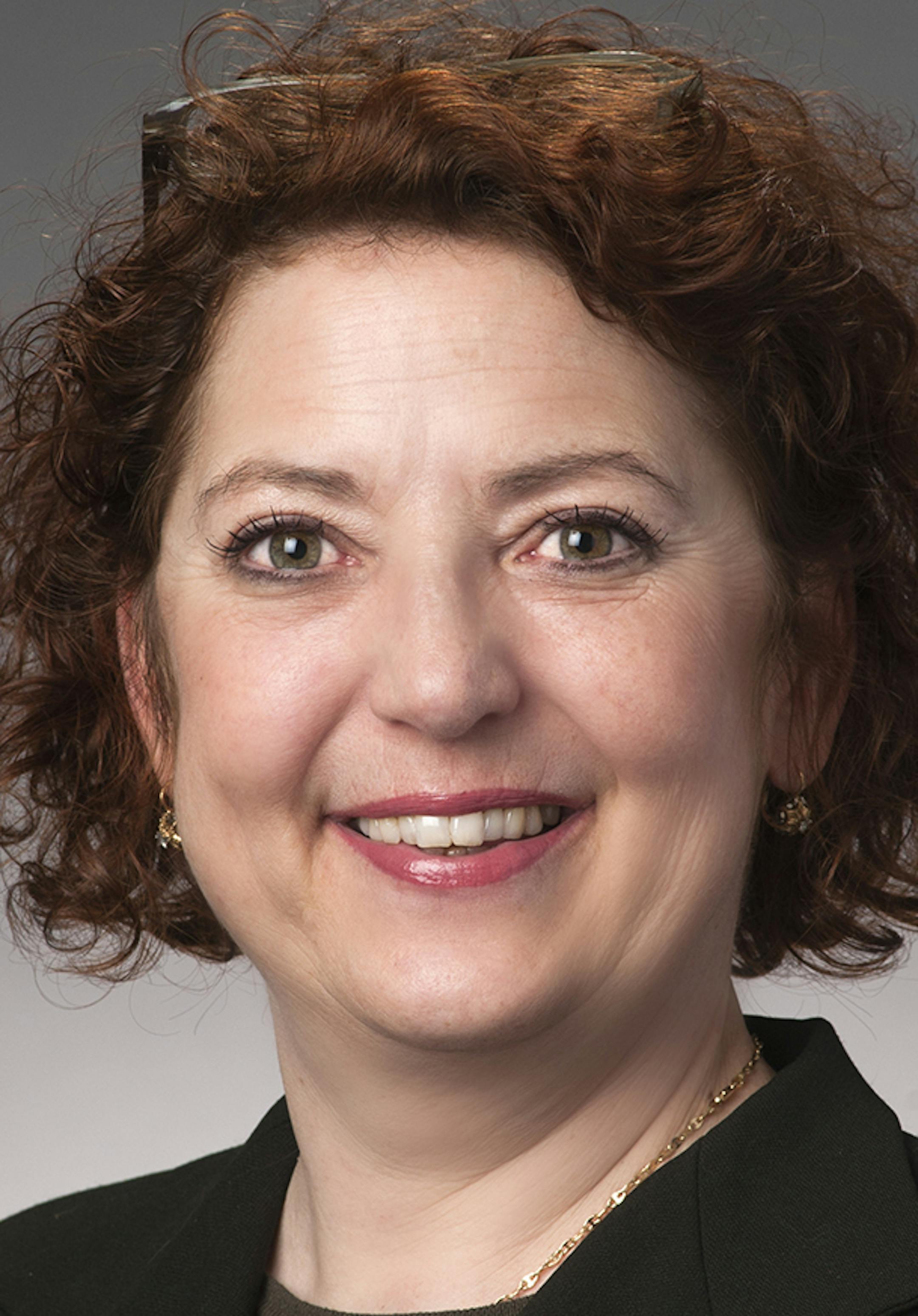 Studio portrait of Susan Marsnik, Opus College of Business Associate Professor of Ethics and Business Law Department , taken February 8, 2011.