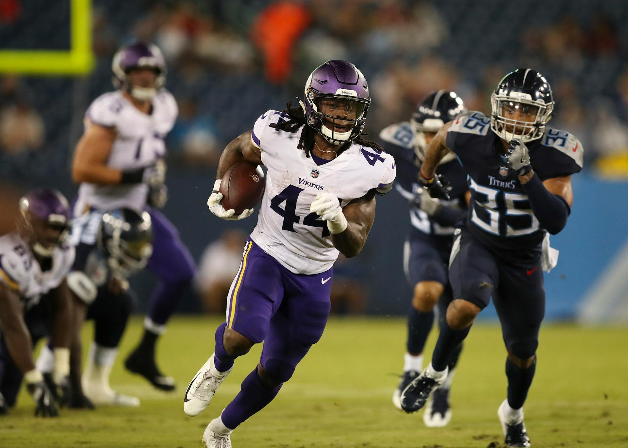 Mike Boone, who had five carries vs. Detroit in Week 14, is in line for a starring role Monday night because of injuries to the Vikings' top two backs.