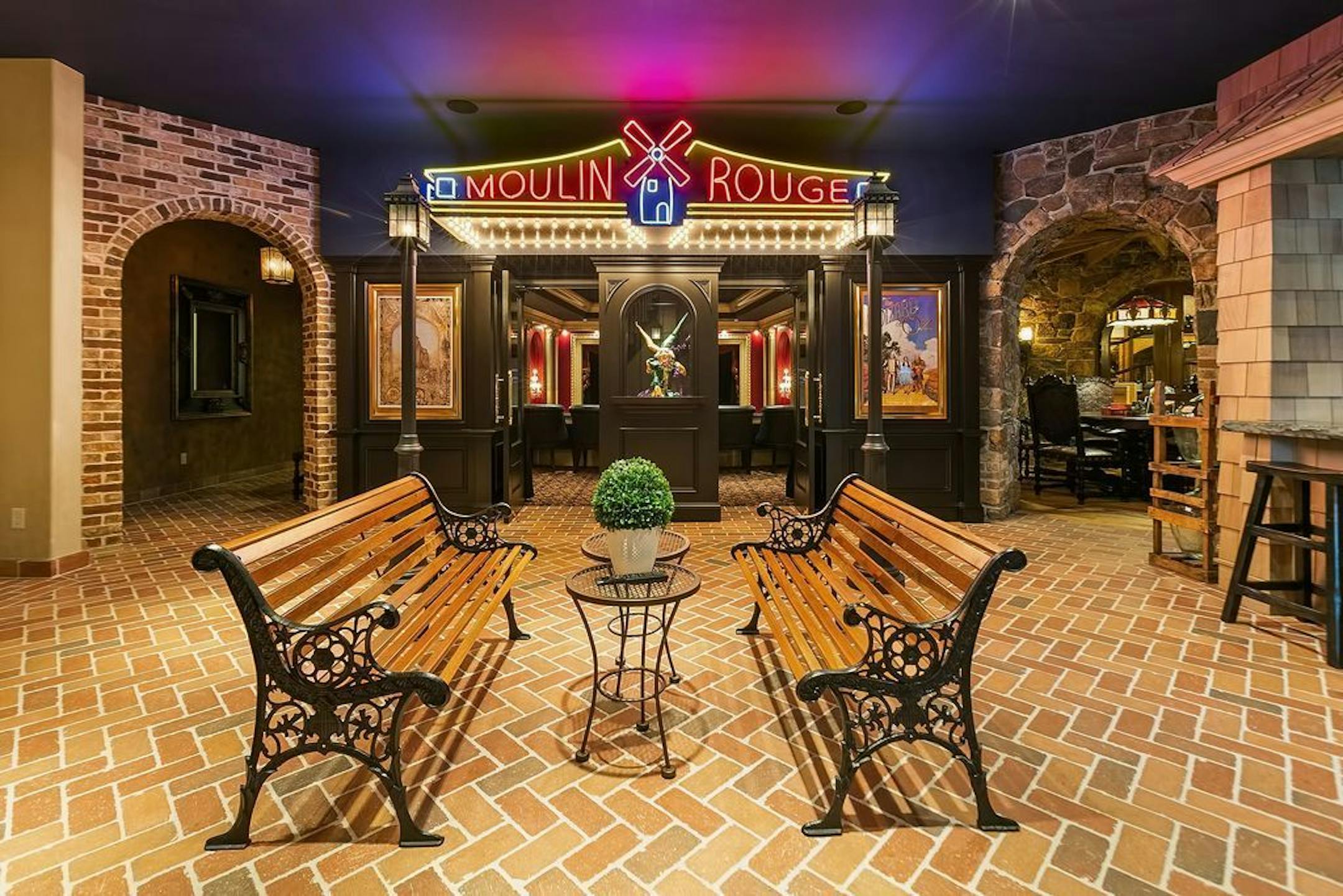 The entrance to the Parisian-inspired theater.