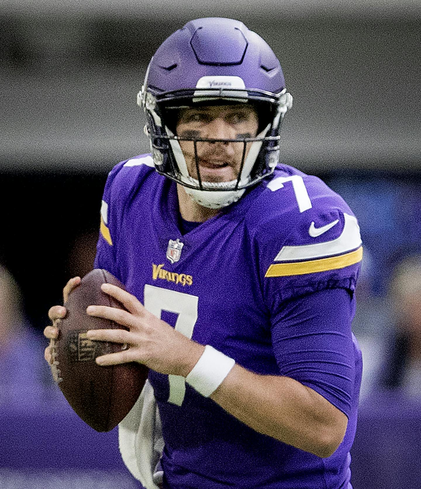 Minnesota Vikings quarterback Case Keenum (7). ] CARLOS GONZALEZ &#xef; cgonzalez@startribune.com - October 15, 2017, Minneapolis, MN, NFL, US Bank Stadium, Minnesota Vikings vs. Green Bay Packers