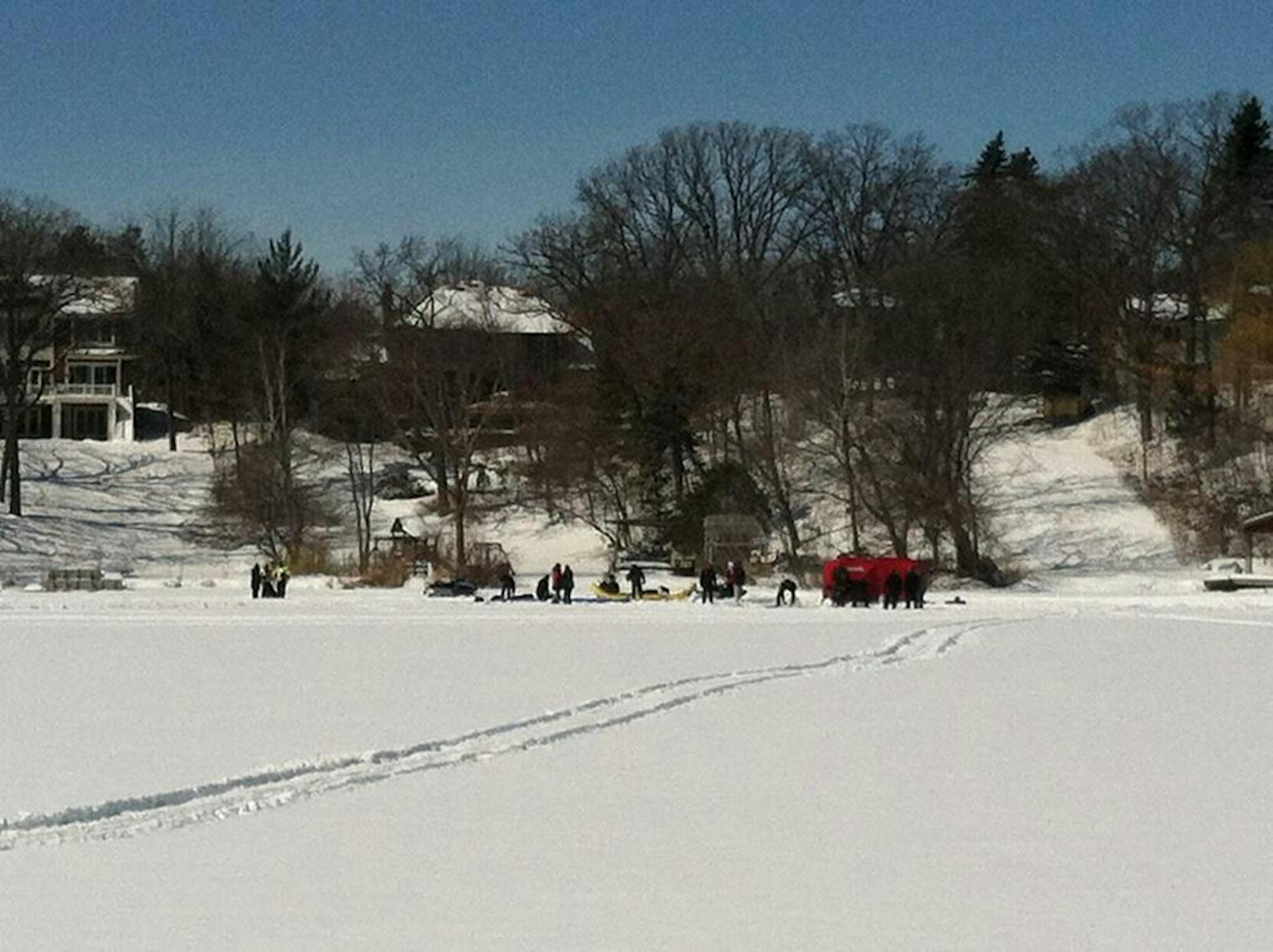 Police search for the body of Kira Trevino at Keller Park in Maplewood Tuesday, Mar. 19, 2013.