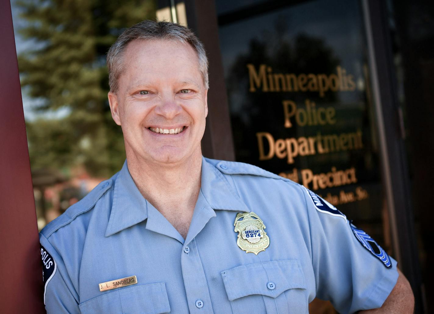 Police Sgt. Joel Sandberg spent part of his career working as a school resource officer at Roosevelt High, his alma mater.