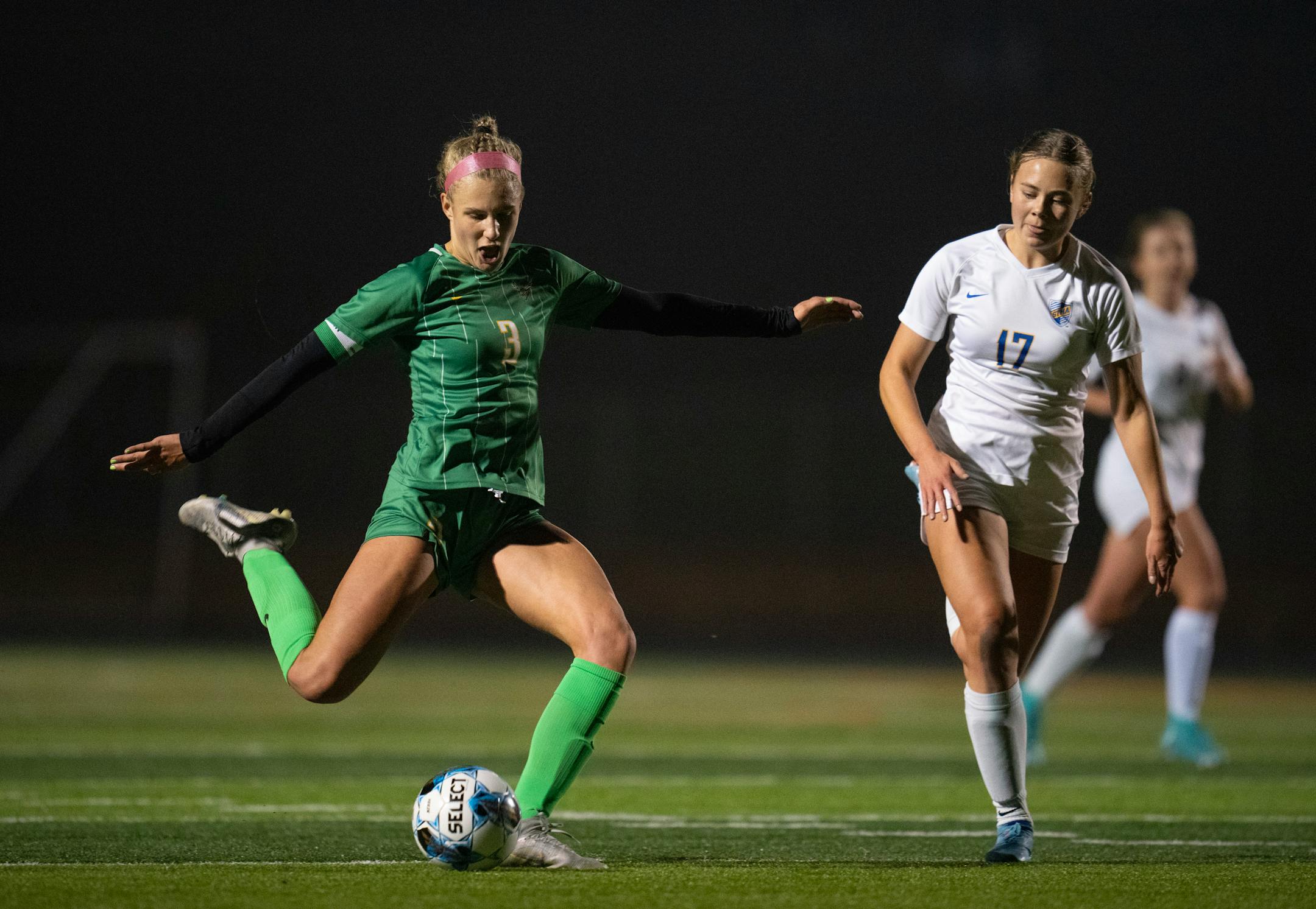 Edina's Izzy Engle wound up on a first half shot.