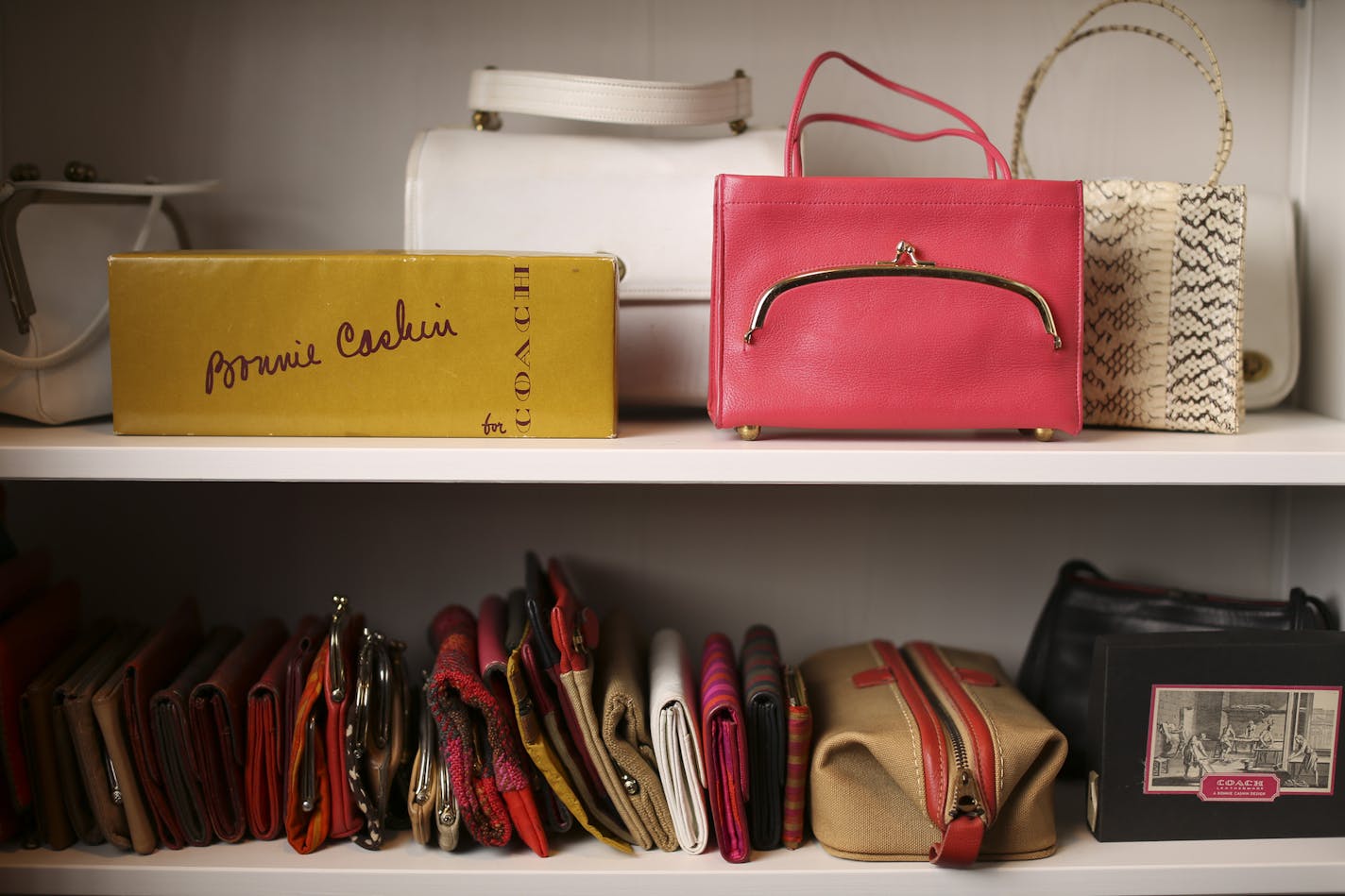 Purses fill the archive kept by Stephanie Lake.