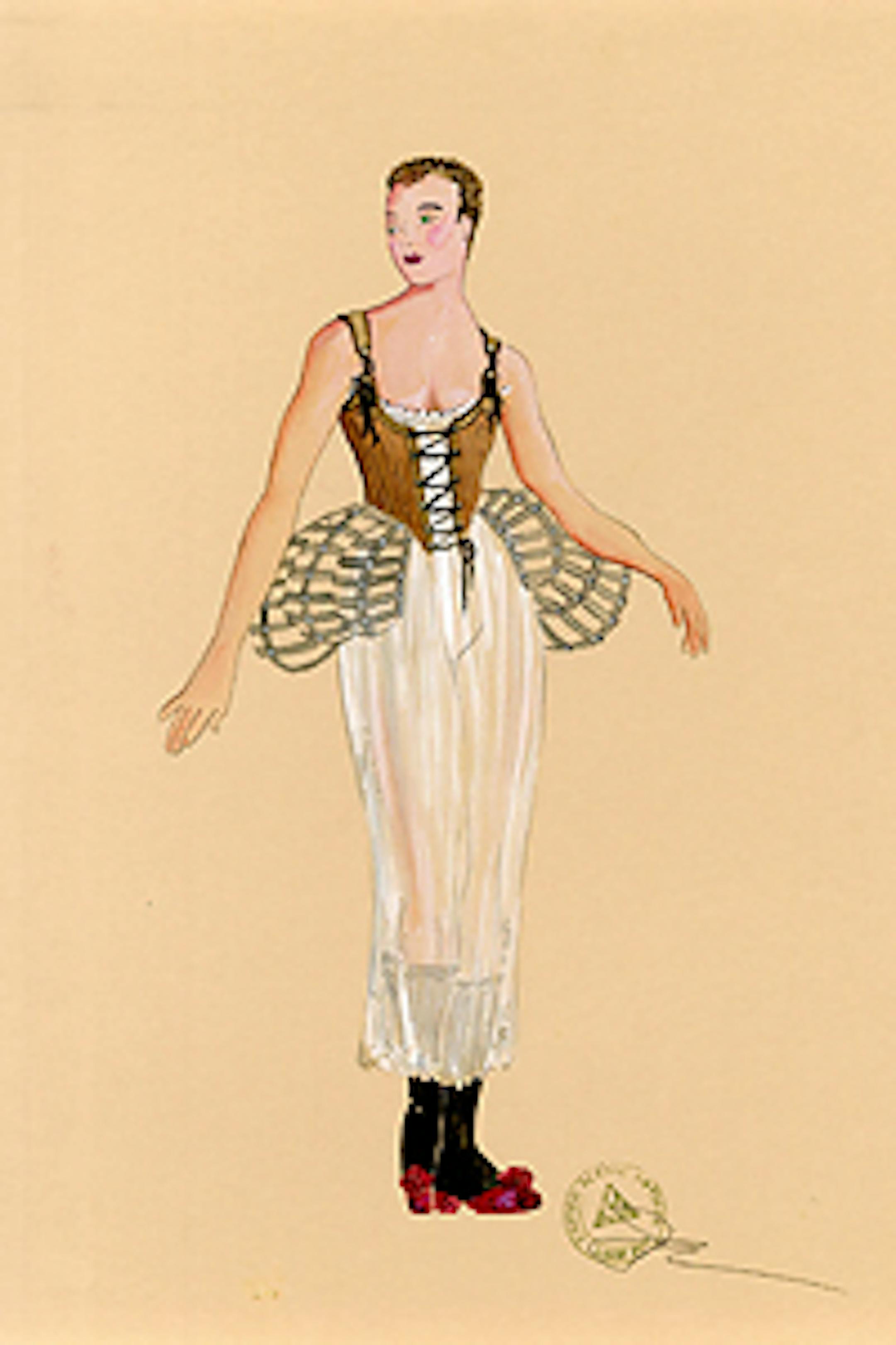 A sketch by costumer Jack Edwards, on display at the Goldstein