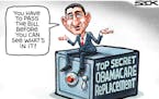 Sack cartoon: Affordable Care Act replacement