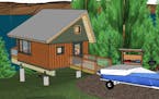 An artist's rendering of one of eight new camper cabins designed for Lake Vermilion-Soudan Underground Mine State Park. The cabins will be bigger than