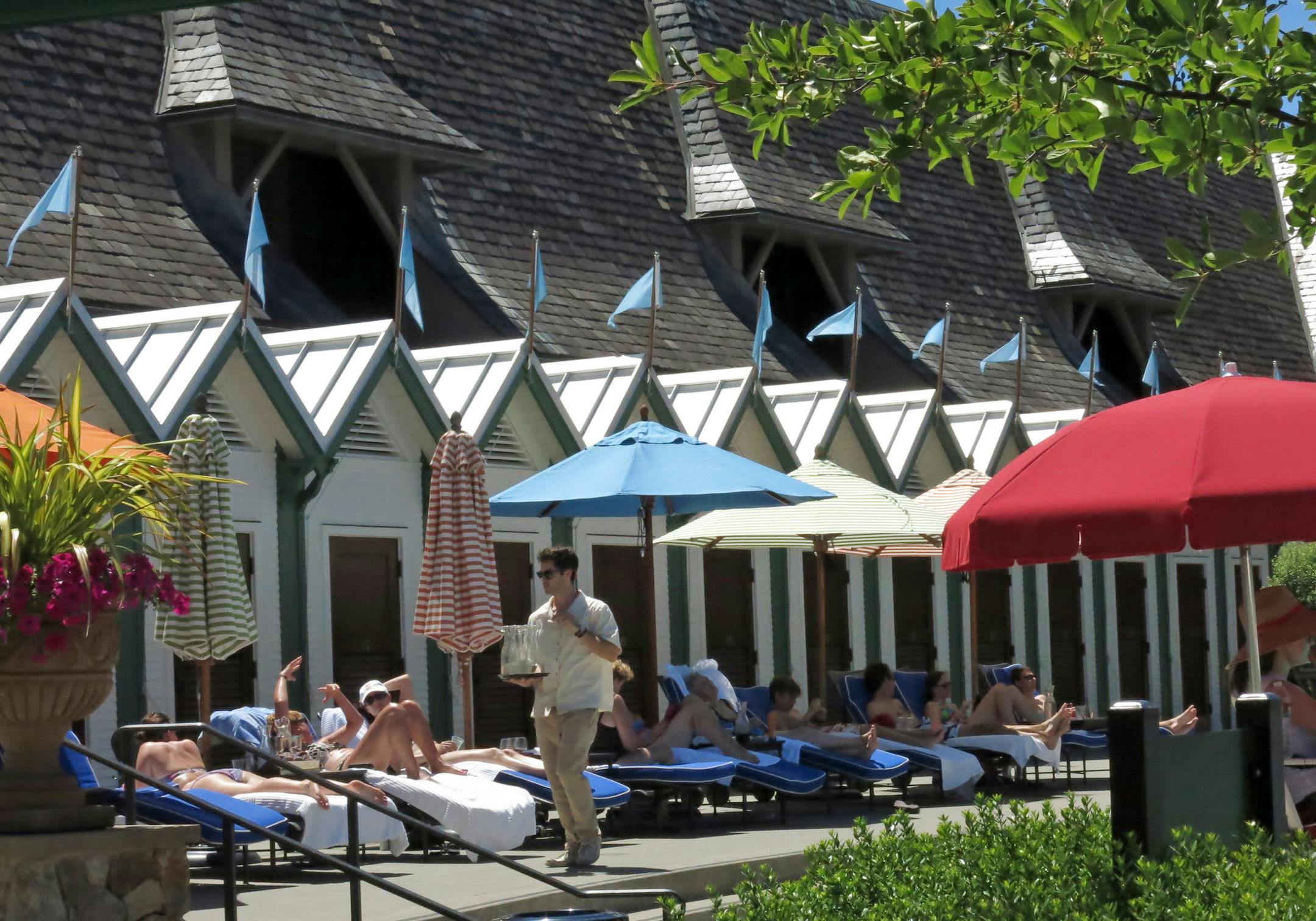 sonomaTR051114 - Francis Ford Coppola winery in Gyserville,CA features an outdoor pool, cabanas and patio dining ] June 2013