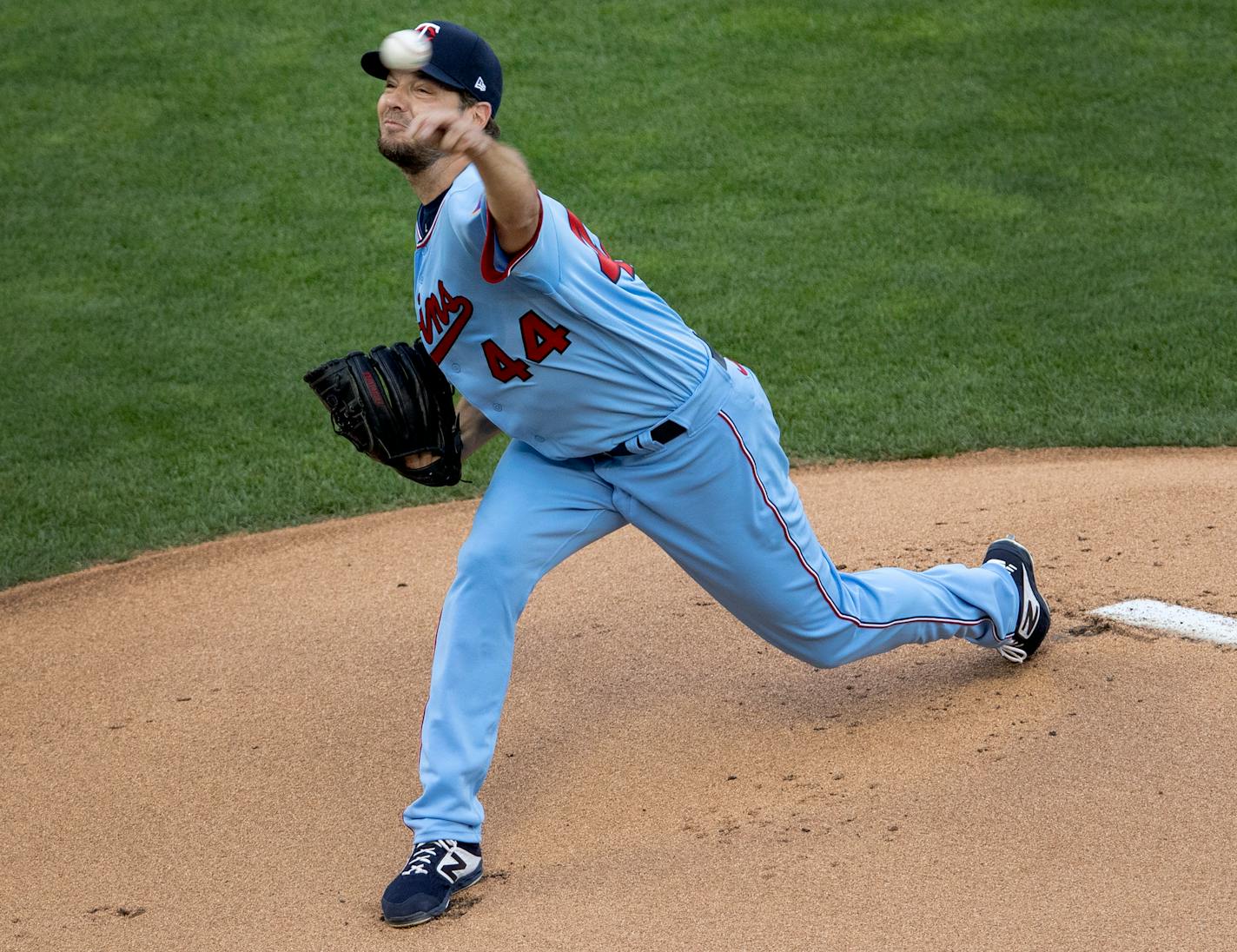 Twins lefthander Rich Hill was skipped in the rotation by manager Rocco Baldelli on Monday because of back soreness and landed on the injured list.