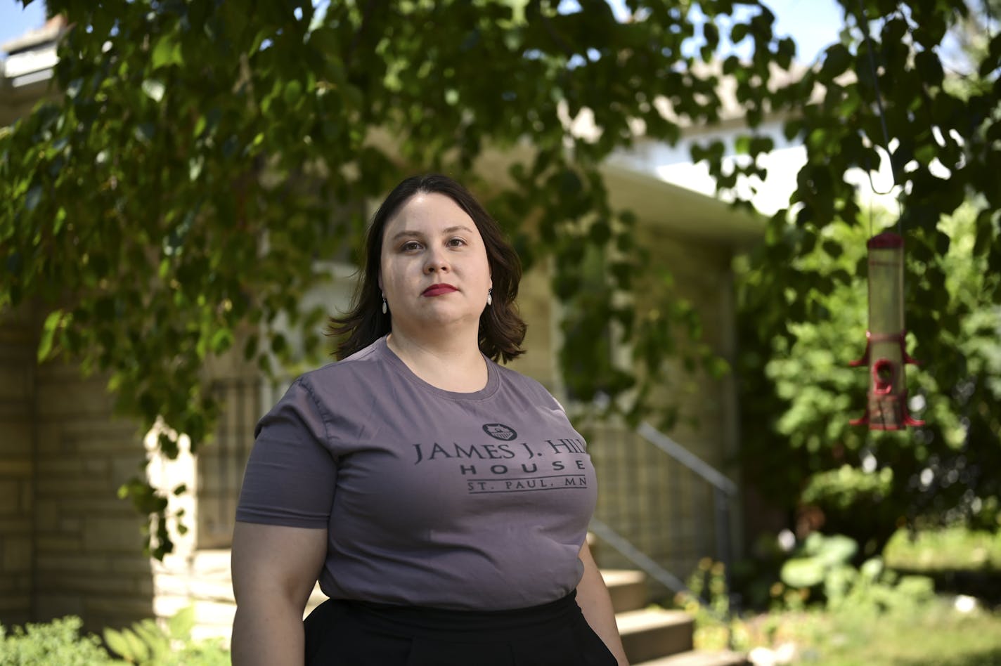 Allison Swanson of South St. Paul was laid off from the Minnesota Historical Society in July and four months later, she's still looking for a job.