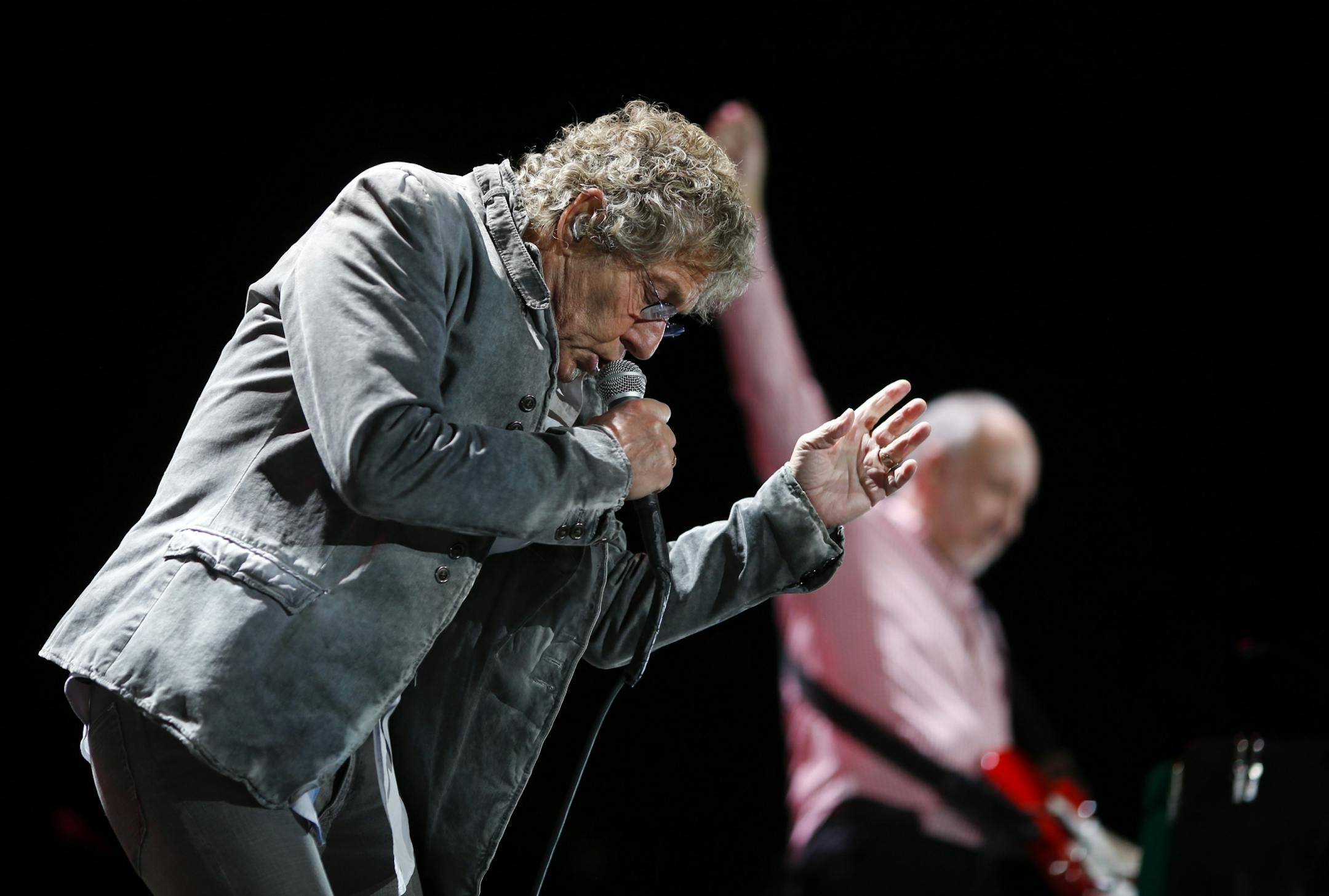 Founding members Roger Daltrey and guitarist Pete Townshend of The Who performed at Target Center Tuesday night.