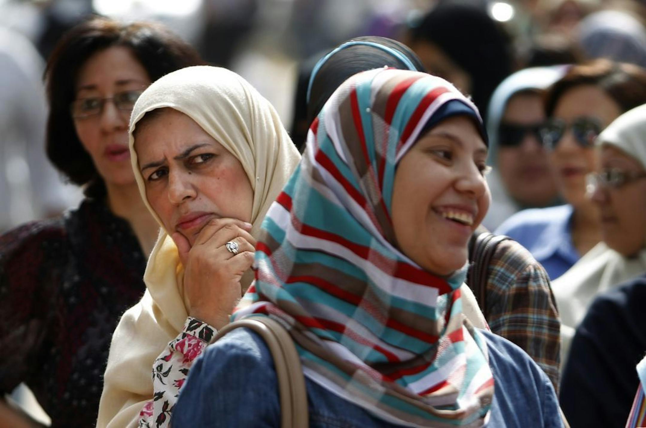 Egyptian women wait to vote in Egypt on May 23, 2012.