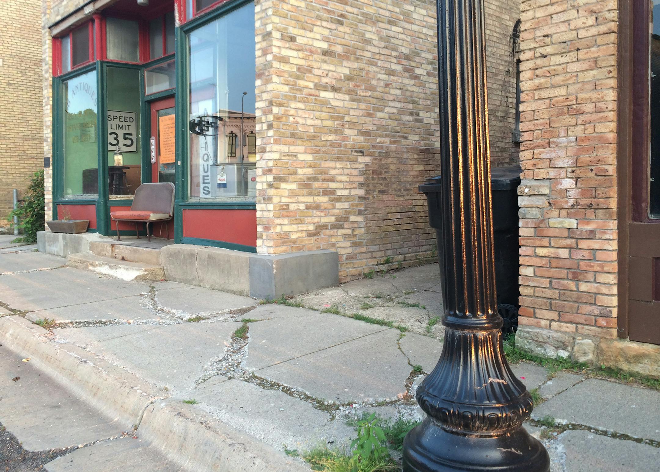 Some sidewalks will be replaced in downtown Jordan, which is trying to reinvent itself while staying true to its historic roots.