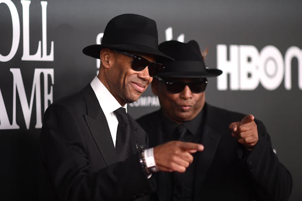 Jimmy Jam, left, and Terry Lewis on the red carpet at the Rock & Roll Hall of Fame ceremony in November at Los Angeles’ Microsoft Theater.
