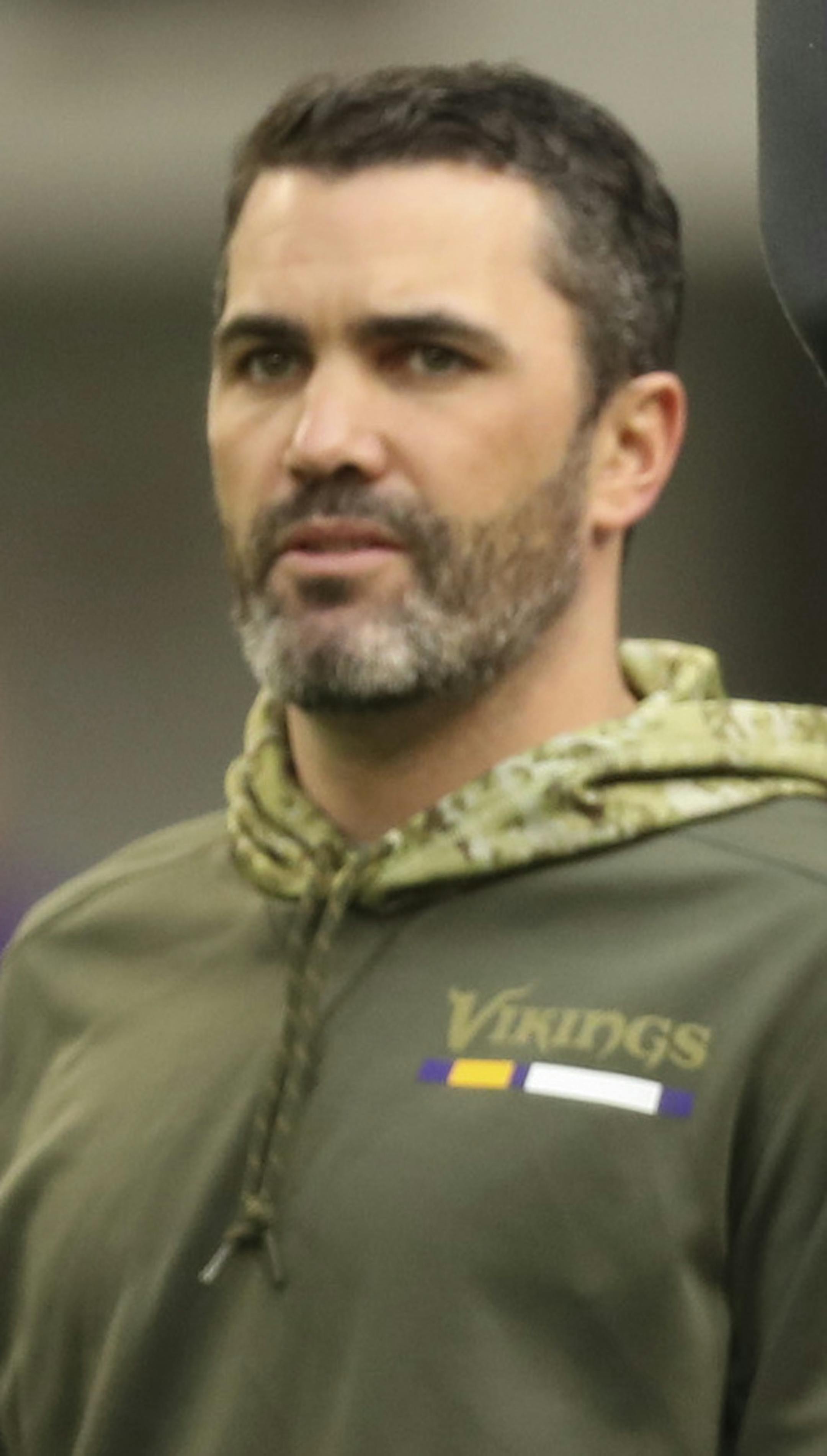 Minnesota Vikings quarterback Teddy Bridgewater worked out before Sunday's game under the eyes of Vikings' quarterbacks coach Kevin Stefanski Sunday morning. ] JEFF WHEELER ï jeff.wheeler@startribune.com The Minnesota Vikings faced the Los Angeles Rams in an NFL football game Sunday afternoon, November 19, 2017 at U.S. Bank Stadium in Minneapolis. ORG XMIT: MIN1711191123020231