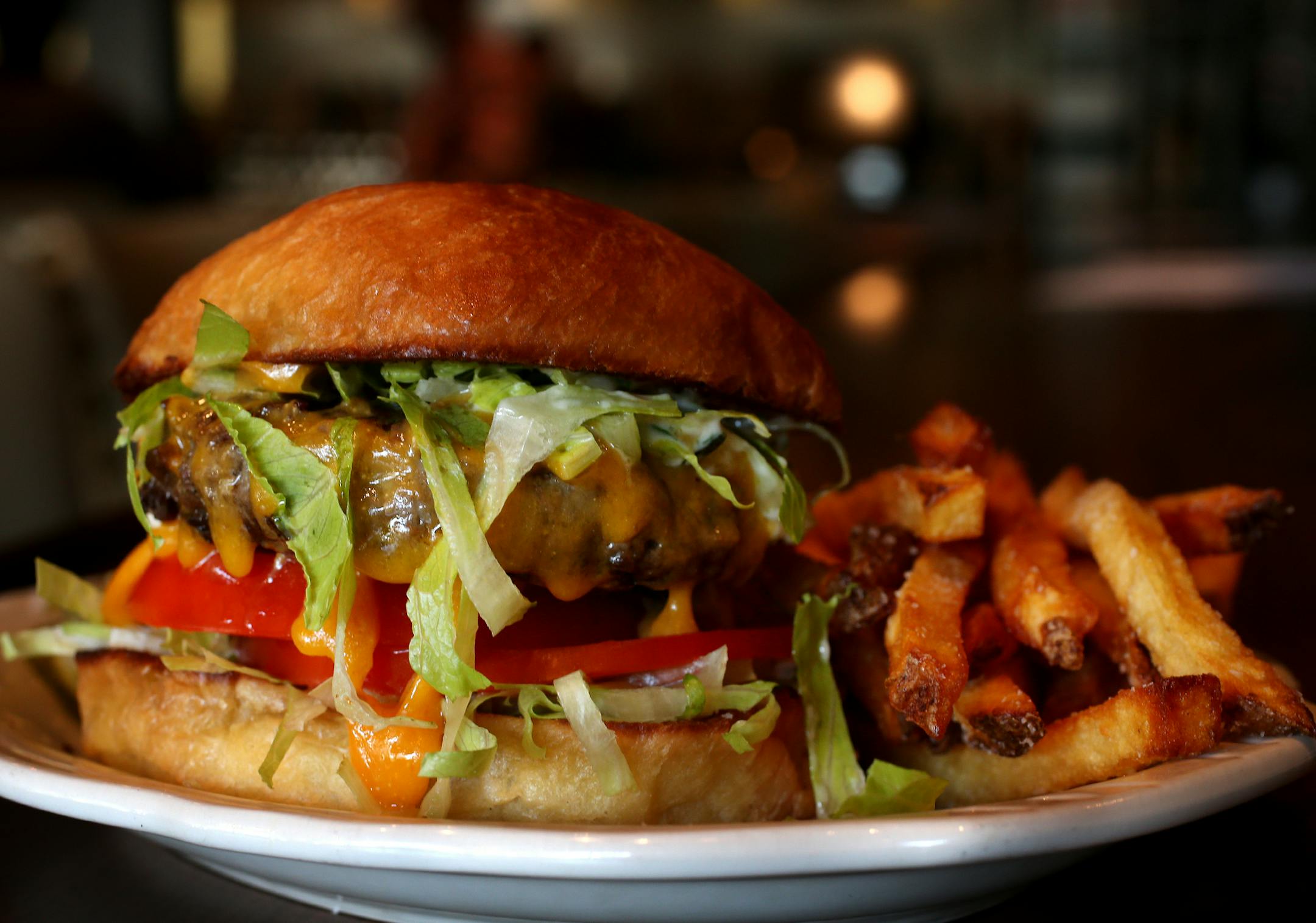 The burger at Nightengale located at 2551 Lyndale Avenue South, Minneapolis MN. September 26, 2013. ] JOELKOYAMA‚Ä¢joel koyama@startribune