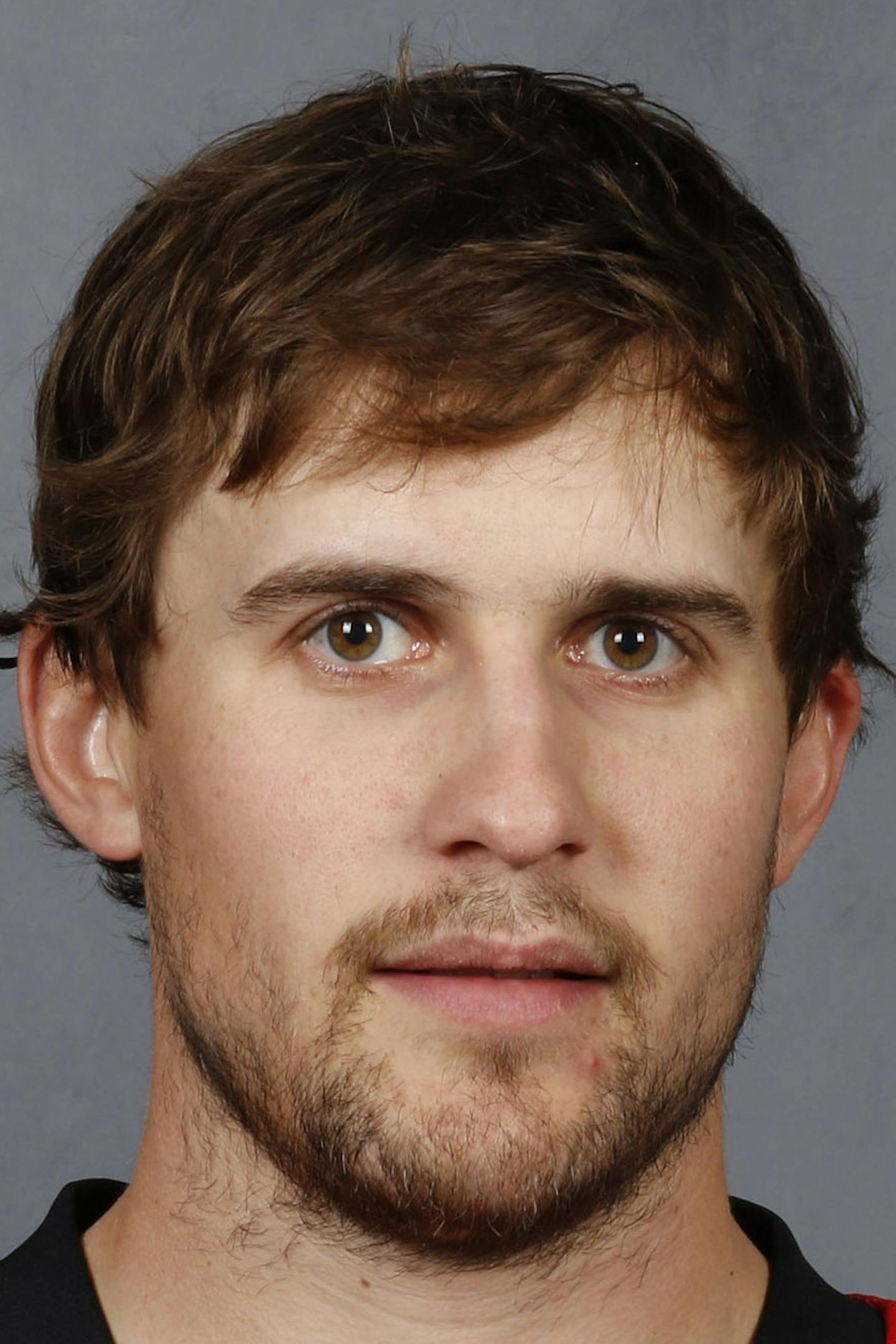 CALGARY, CANADA - SEPTEMBER 17: Kris Russell of the Calgary Flames poses for his official headshot for the 2015-2016 season on September 17, 2015 at the WinSport Winter Sport Institute at Canada Olympic Park in Calgary, Canada. (Photo by Brad Watson/NHLI via Getty Images) *** Local Caption *** Kris Russell ORG XMIT: 570171171