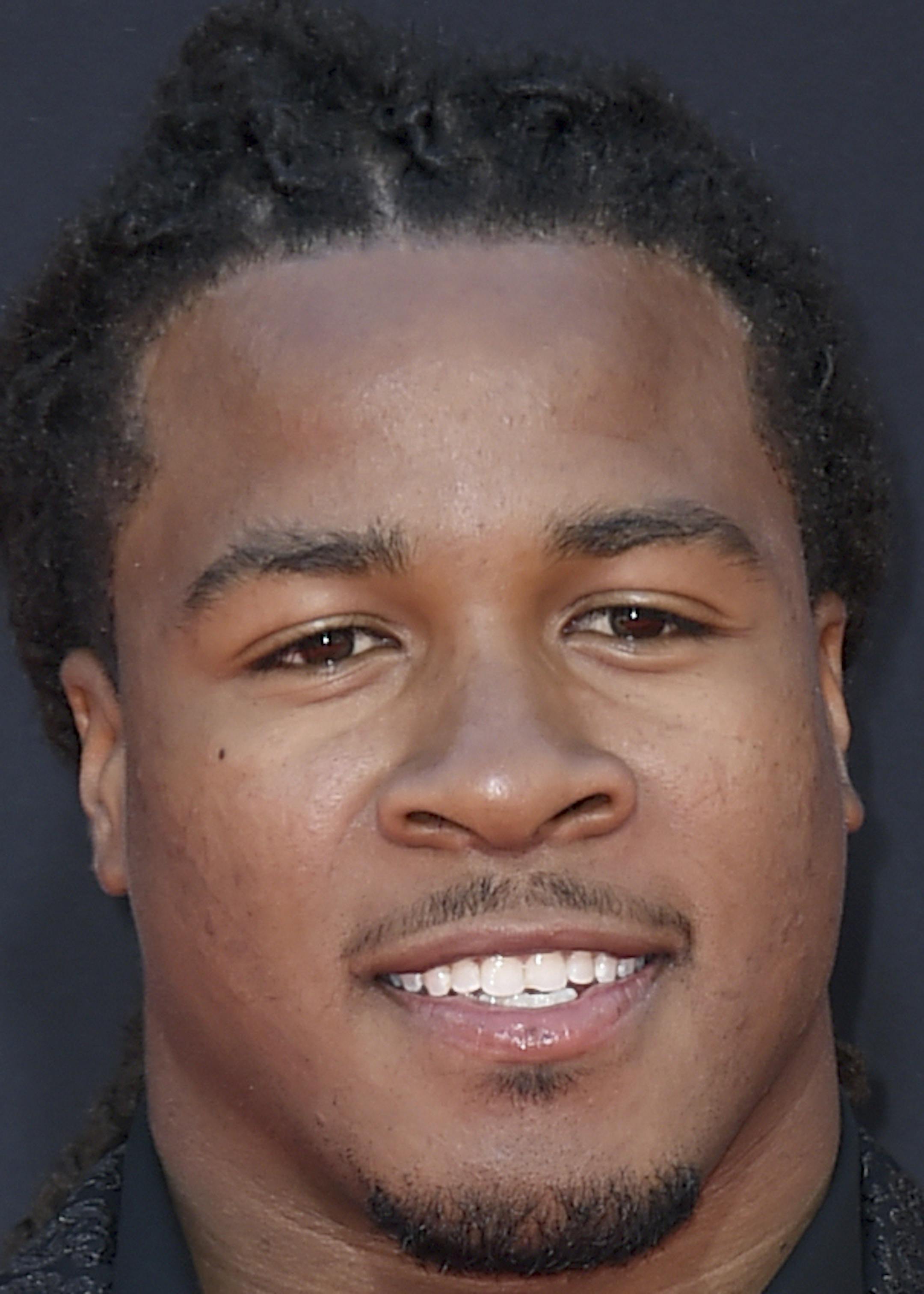 NFL football player Devonta Freeman, of the Atlanta Falcons, arrives at the ESPYS at the Microsoft Theater on Wednesday, July 12, 2017, in Los Angeles. (Photo by Jordan Strauss/Invision/AP) ORG XMIT: INVW