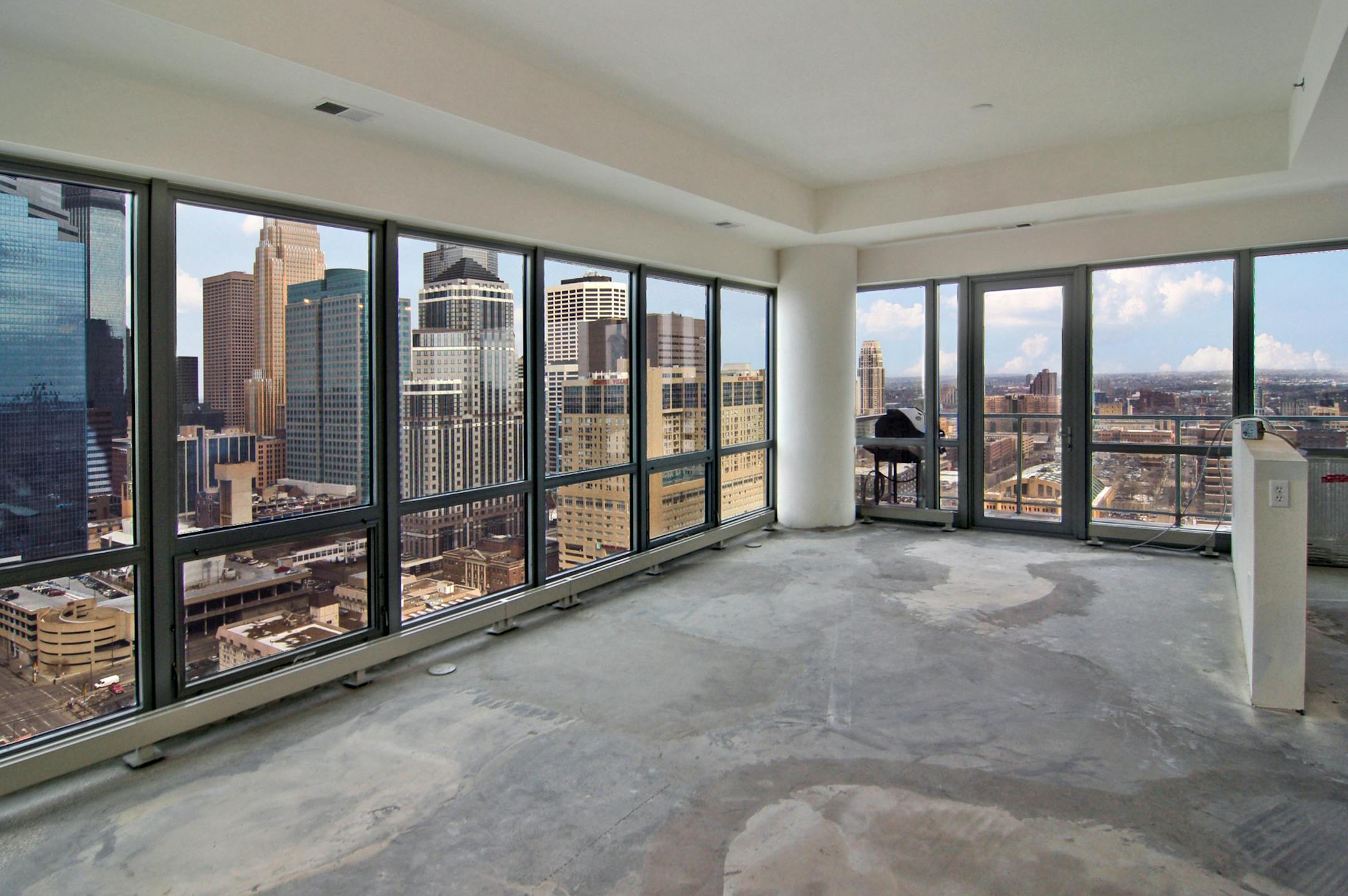 Skyscape condos have a great room and an expansive view.