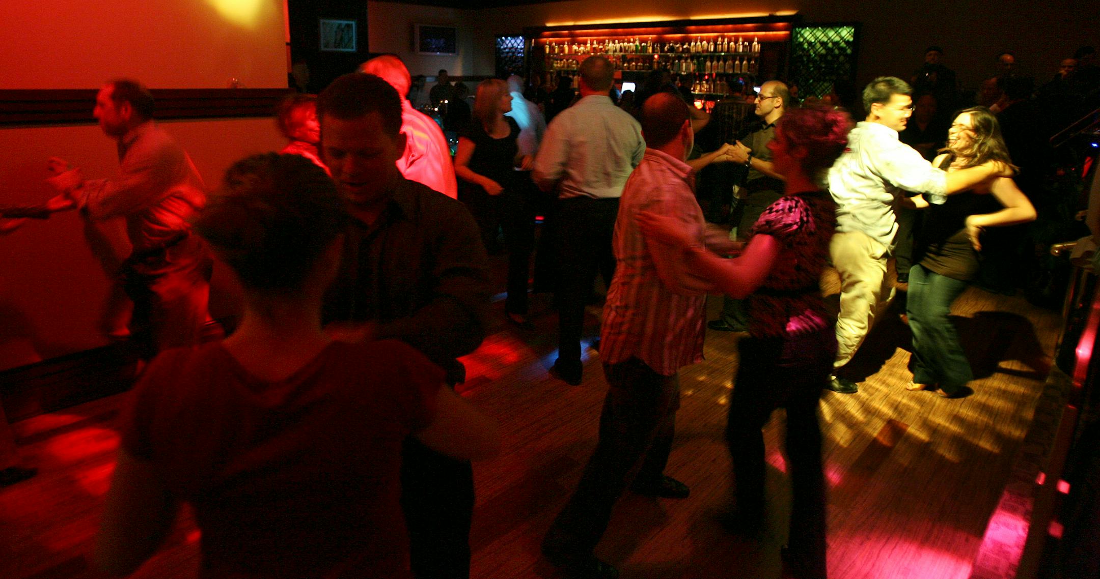 ELIZABETH FLORES � eflores@startribune.com January 12, 2008 - Minneapolis, MN - Salsa dance lovers danced at the new Latin restarurant-and-bar known as "Picosa." The nightclub and restaurant, featuring Cuban cuisine, opened quietly late last year on St. Anthony Main. The Saturday salsa night is taking off and the bar offers a long list of cocktails. They are expanding nightlife to weeday nights too with a live salsa band known as Salsabrosa.