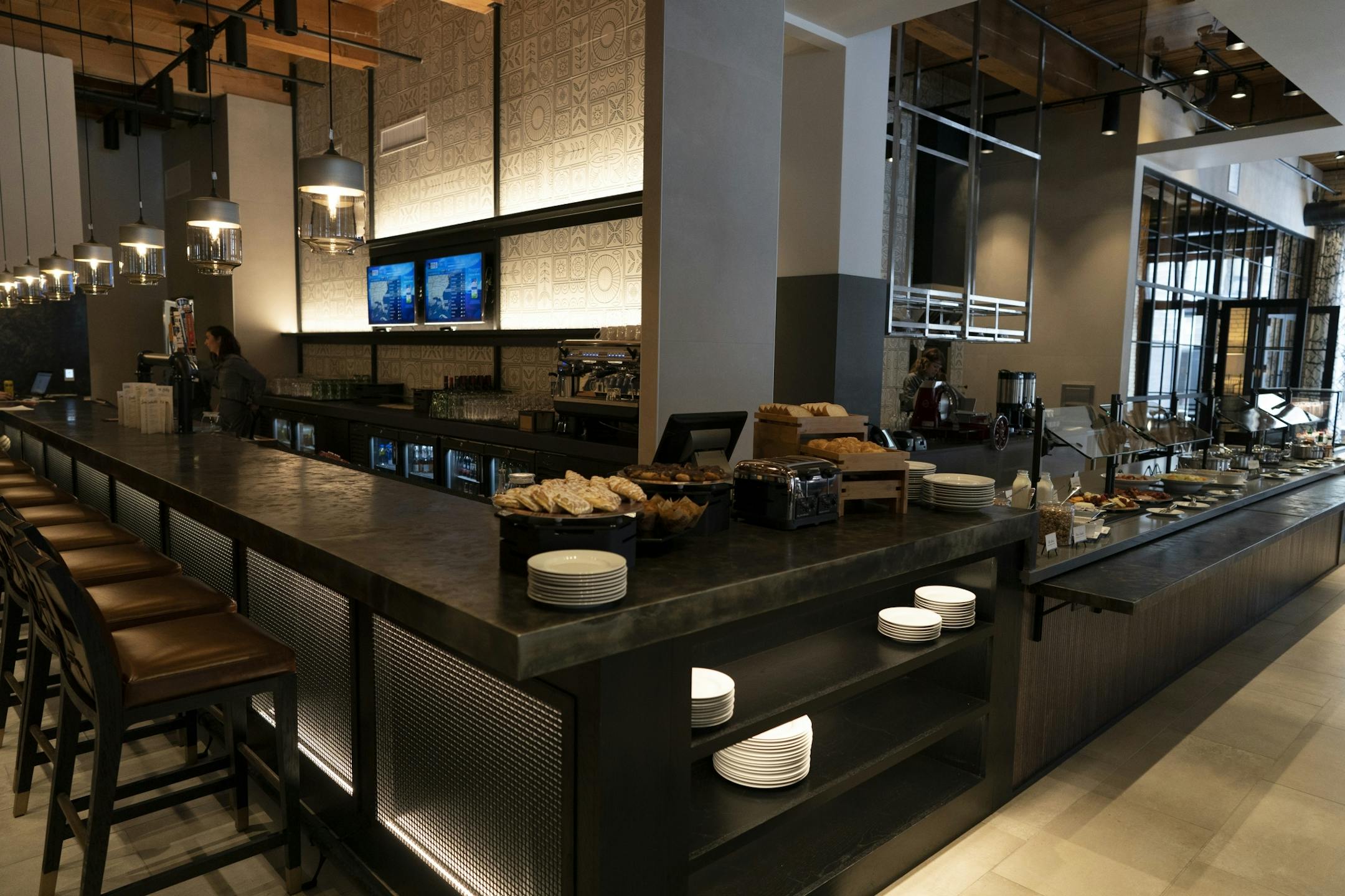 The bar at the Canopy by Hilton at Thresher Square Monday February 25, 2019 in Minneapolis, MN.
