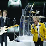 Rod Stewart early in his set Sunday night at Xcel Energy Center.