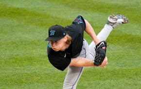 Marlins pitcher Max Meyer delivers during the first inning of a game against the Pirates on July 23, 2022, in Pittsburgh. The former Gophers standout