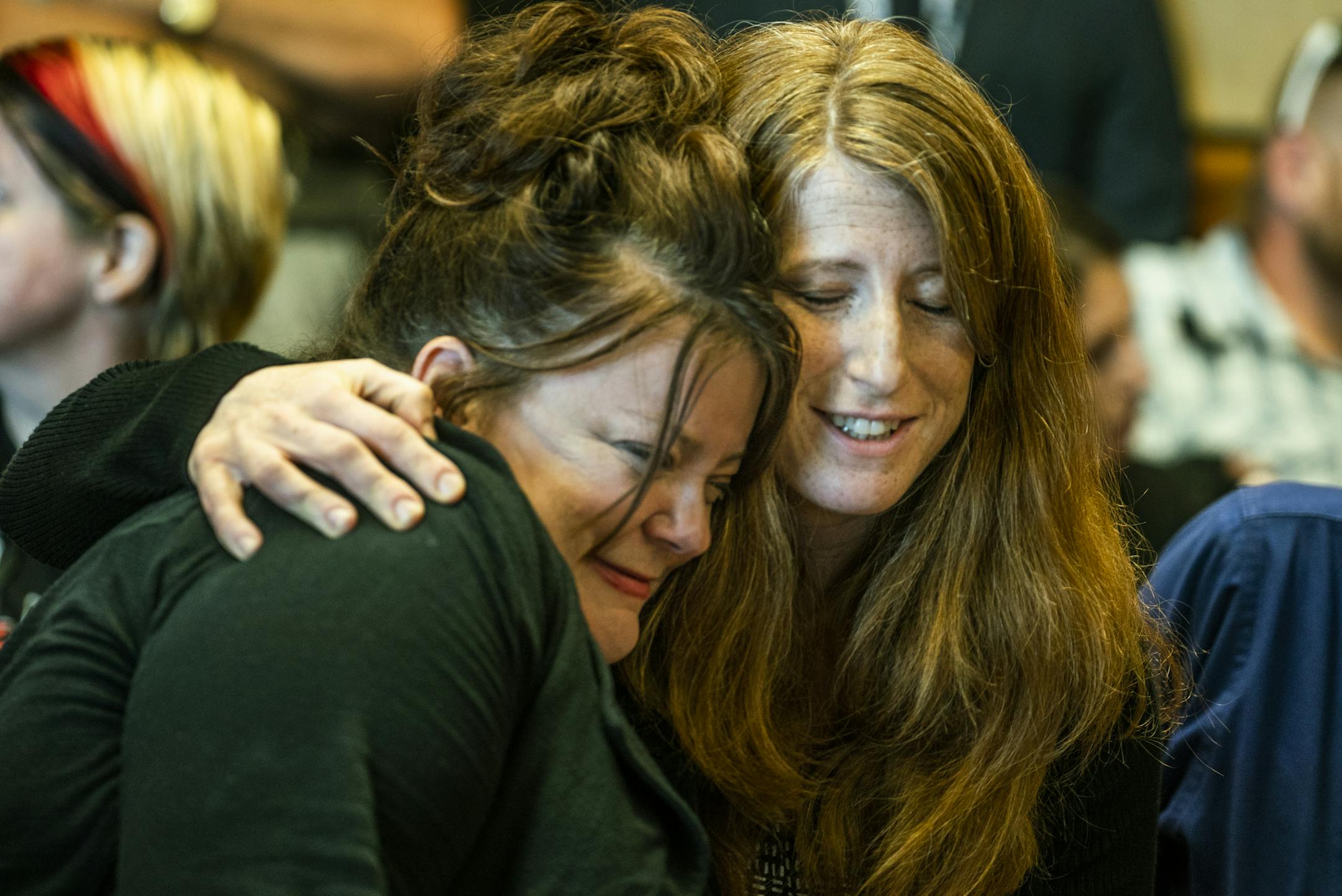 Georgia Meyers,left, and Maraeka Hoover comforted each other. Both women gave testimony to Jose Hermandez Solano's character as a friend.]Dustin Royce Hegner, the driver who struck and killed Jose Hernandez Solano last year as he was biking home from his job in St. Paul is sentenced at Ramsey courthouse in St. Paul, MN. 8/15/18. Richard Tsong-Taatarii&#x2022;Richard.Tsong-Taatarii@startribune.com