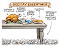 Sack cartoon: Thanksgiving essentials