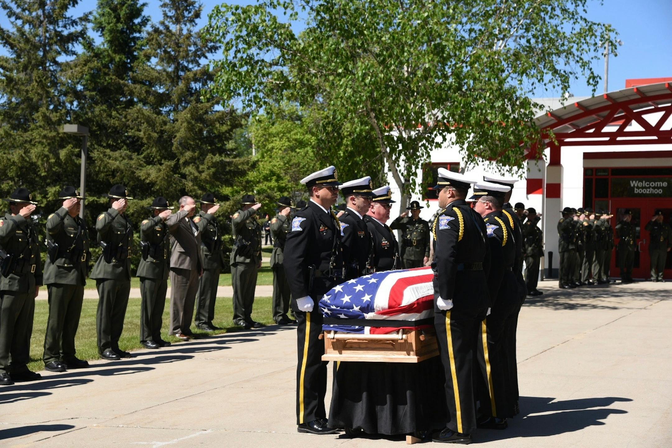 Minnesota conservation officer Sarah Grell was remembered during a funeral service Friday at the Grand Rapids IRA Civic Center. Grell died while on duty Monday morning following a two-vehicle crash near Grand Rapids.