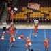 The Farmington Game Day cheerleading squad performed their routine to start the program Tuesday night.