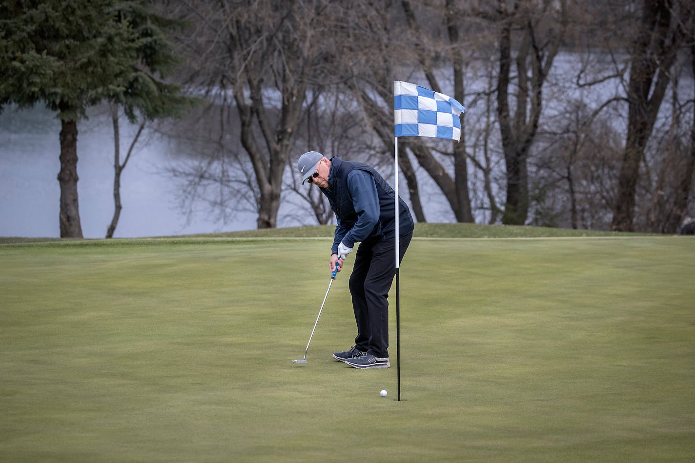 Columnist Chip Scoggins walked the Oak Marsh course with Jake Minnig (pictured) on Monday in Oakdale. The fresh air did both of them good.