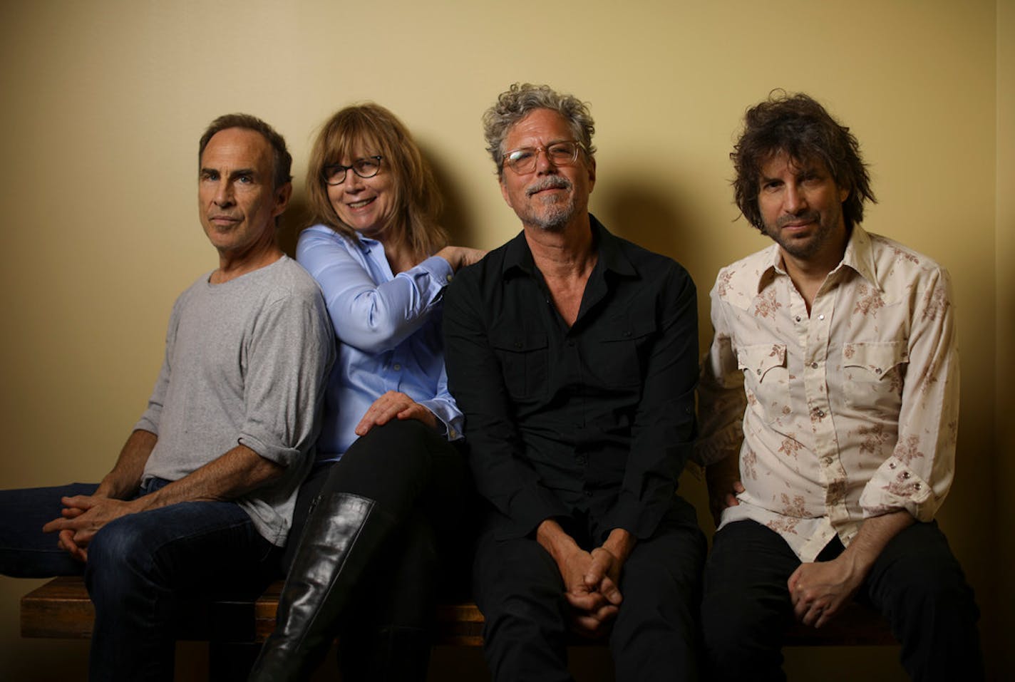 The Jayhawks before social-distancing, from left: Tim O'Reagan, Karen Grotberg, Gary Louris and Marc Perlman.